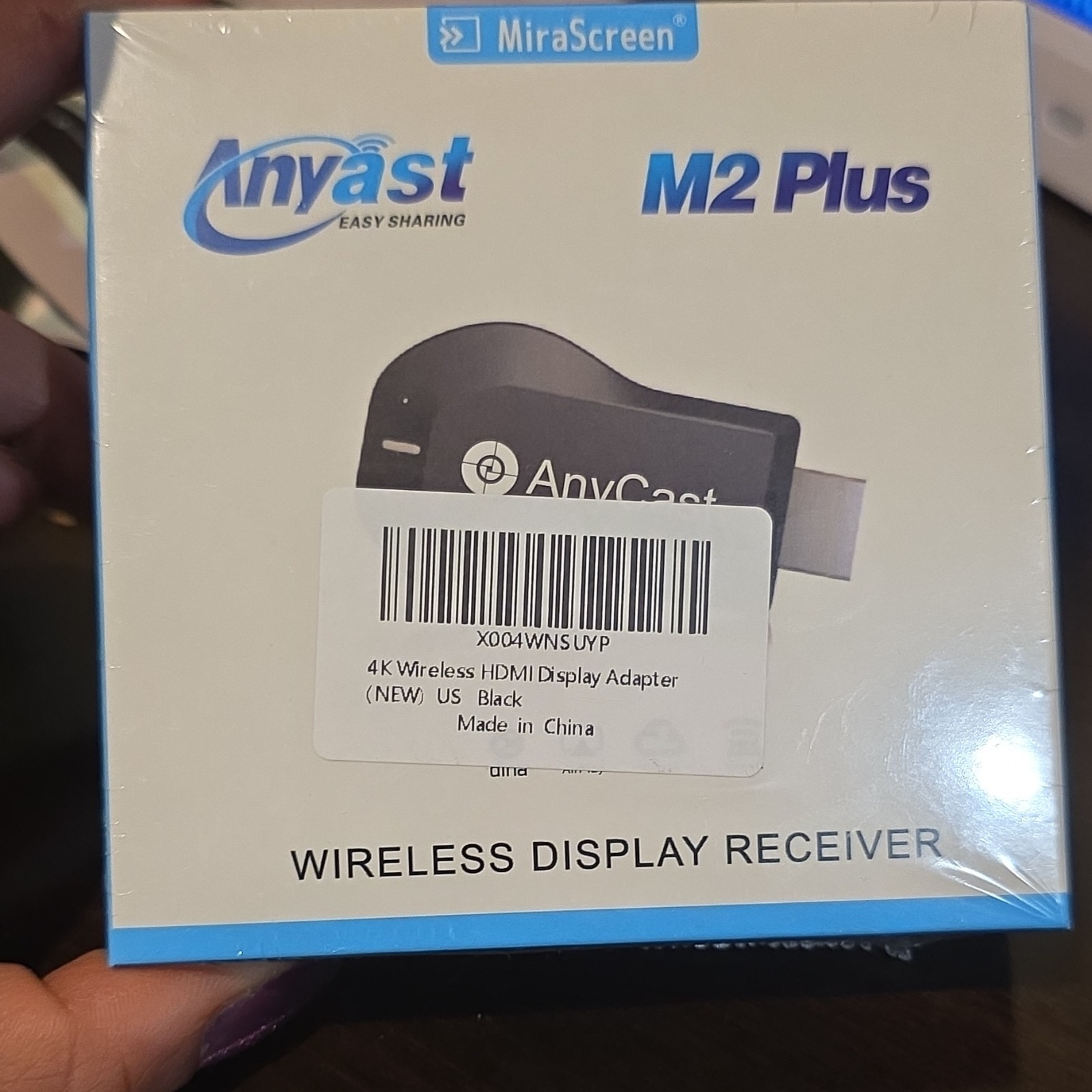 AnyCast M2 Plus Wireless Display Dongle 4K HDMI Wi-Fi Black Corex-A9