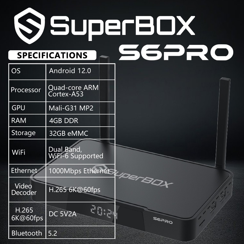 SuperBox S6 Pro BOX – Authorized Distributor – Free Shipping Message To Me