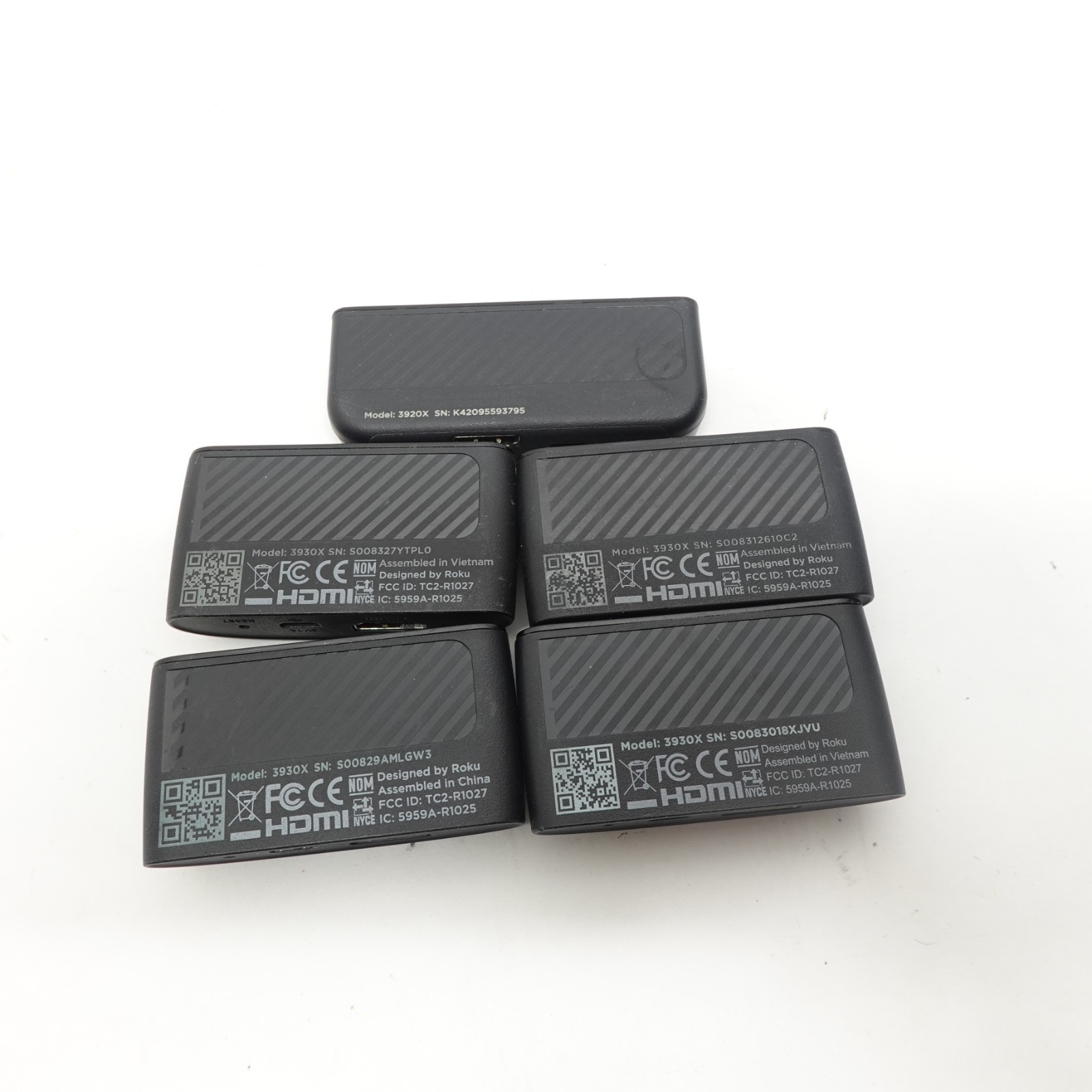 Lot of 5 Roku Streaming Media Players Units Only 4x 3930X 1x 3920X