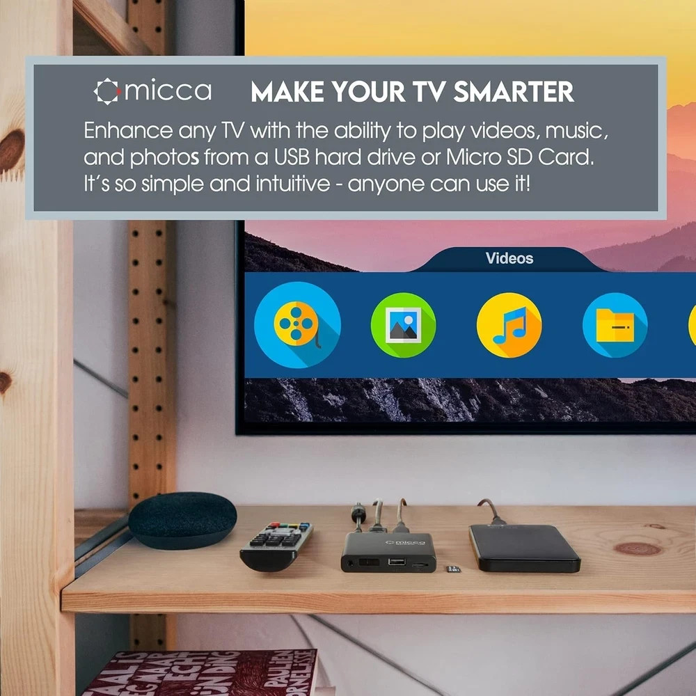 4K Ultra-Hd Digital Media Player for USB Drives and Microsd Cards, Digital Signa
