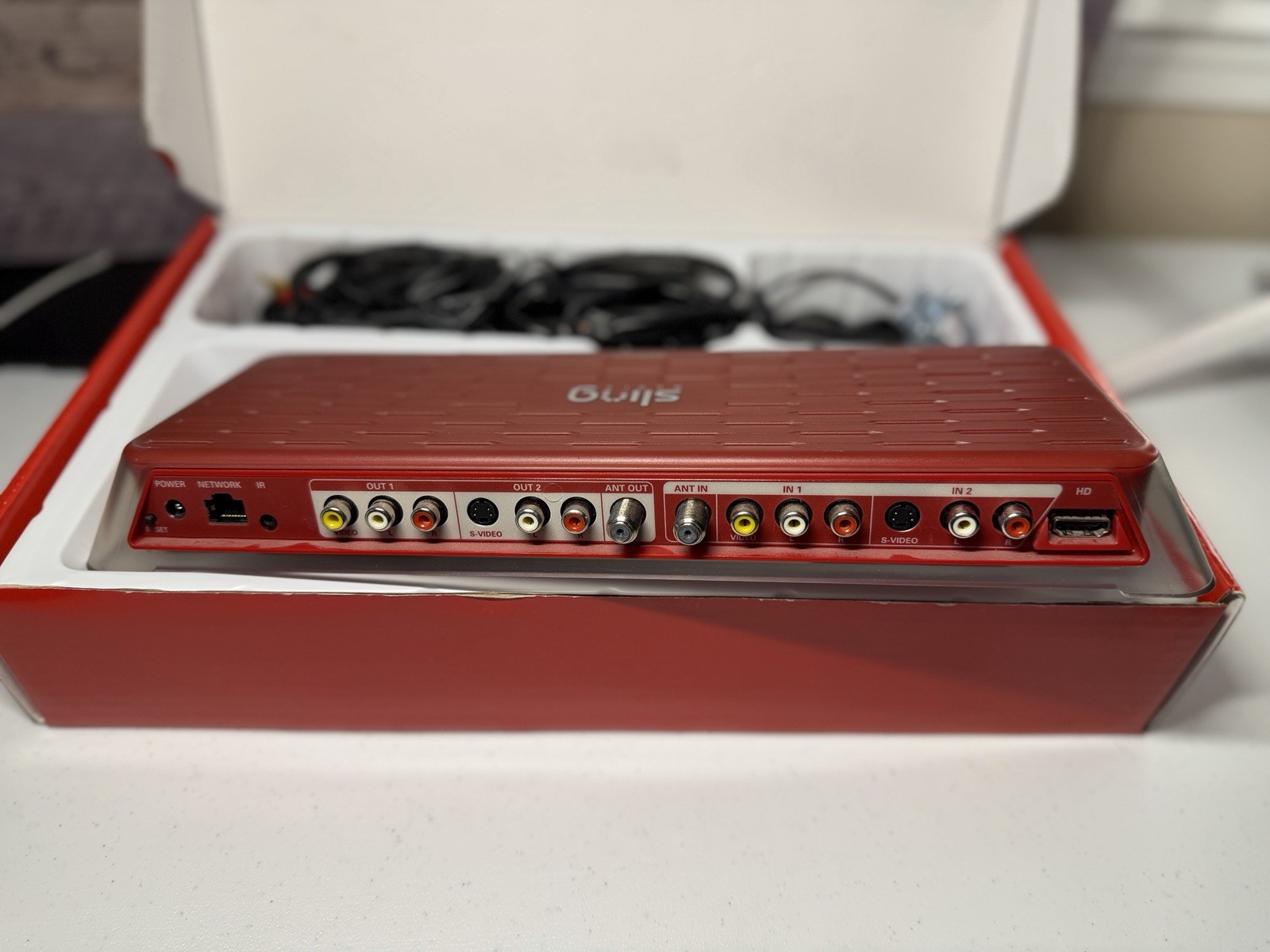 Sling Media Slingbox Pro HD Ready Media Streamer Red Multiple Inputs Ethernet