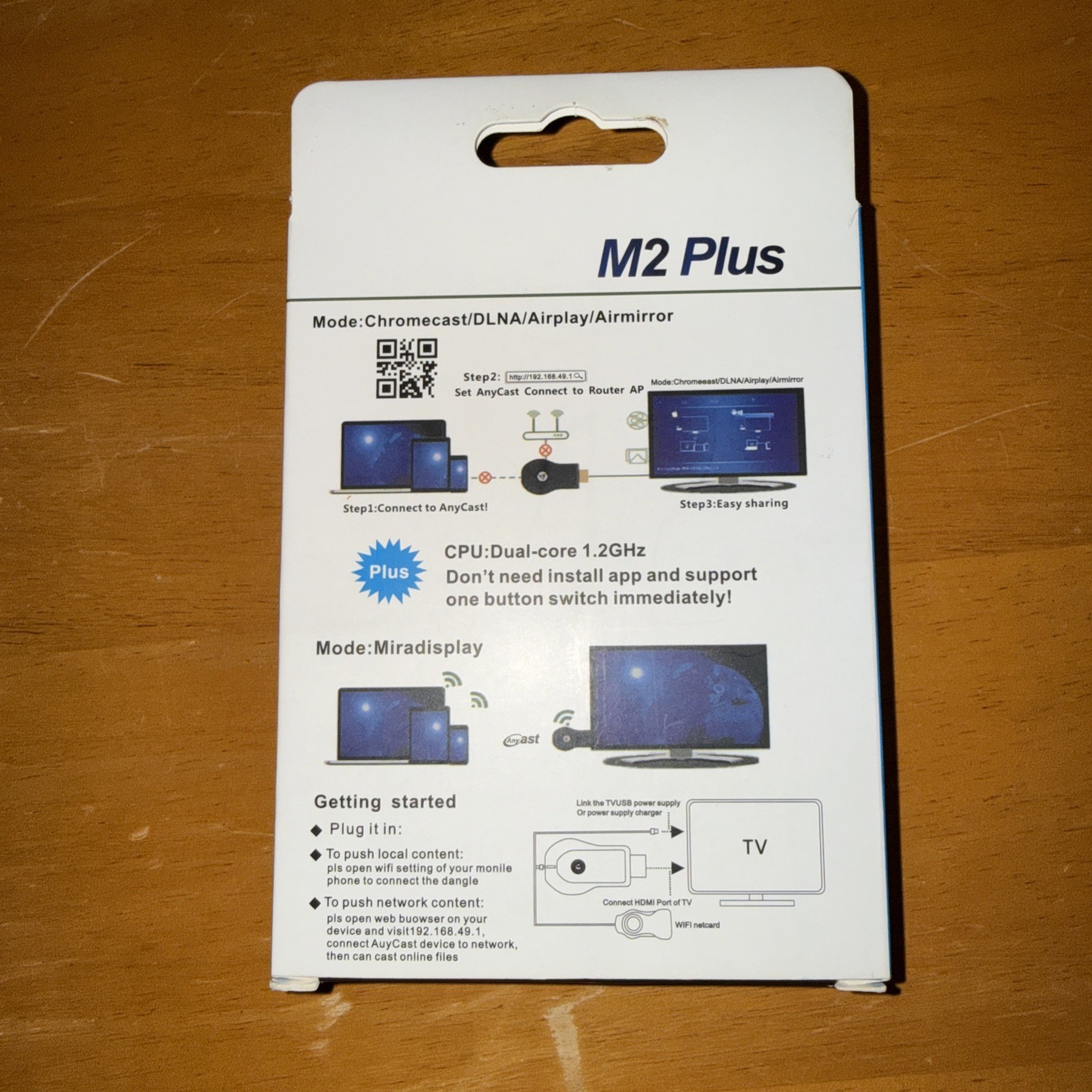4K WiFi HDMI Anycast Miracast Airplay TV Wireless Display DLNA Dongle Adapter