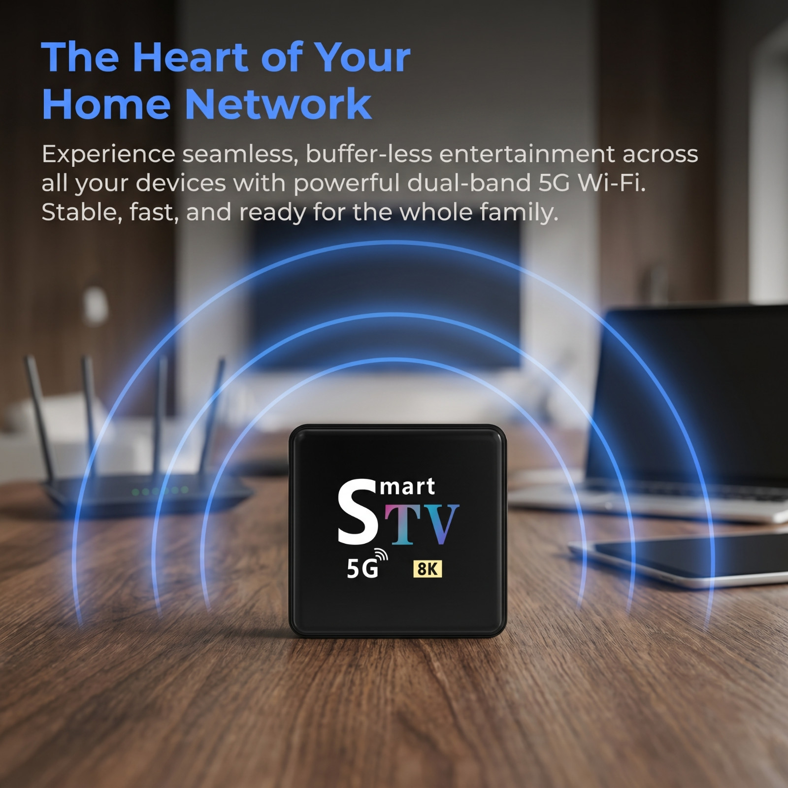Android 13 M98-M9 TV Box 4K Streaming Mini PC with Dual WiFi