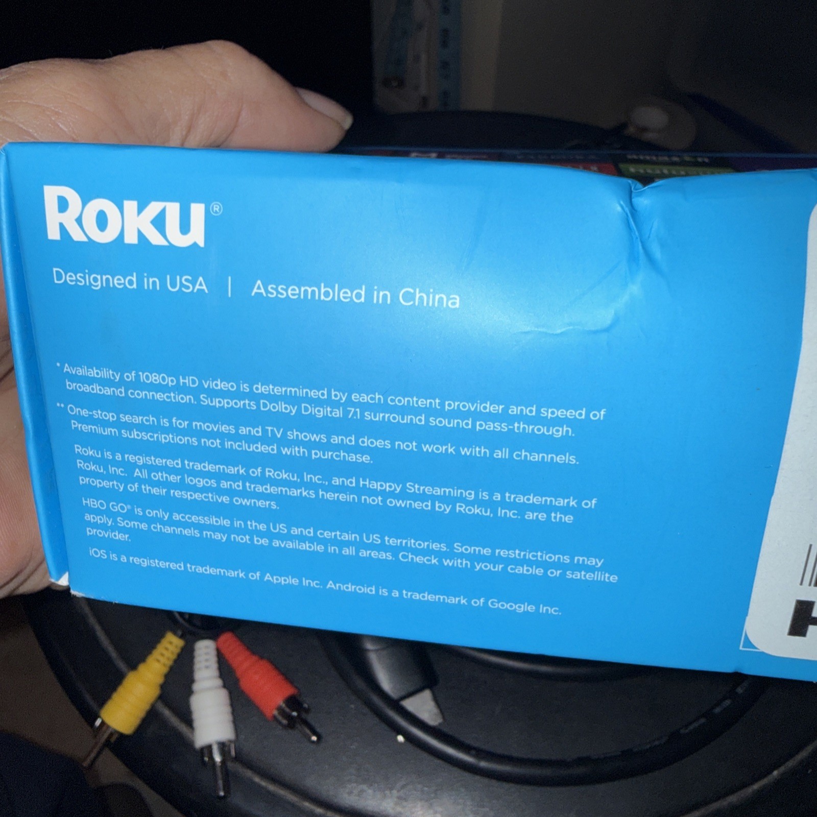 Roku 1 (3rd Generation) Media Streamer 2710- Black W/ HDMI Cord, Remote Open Box