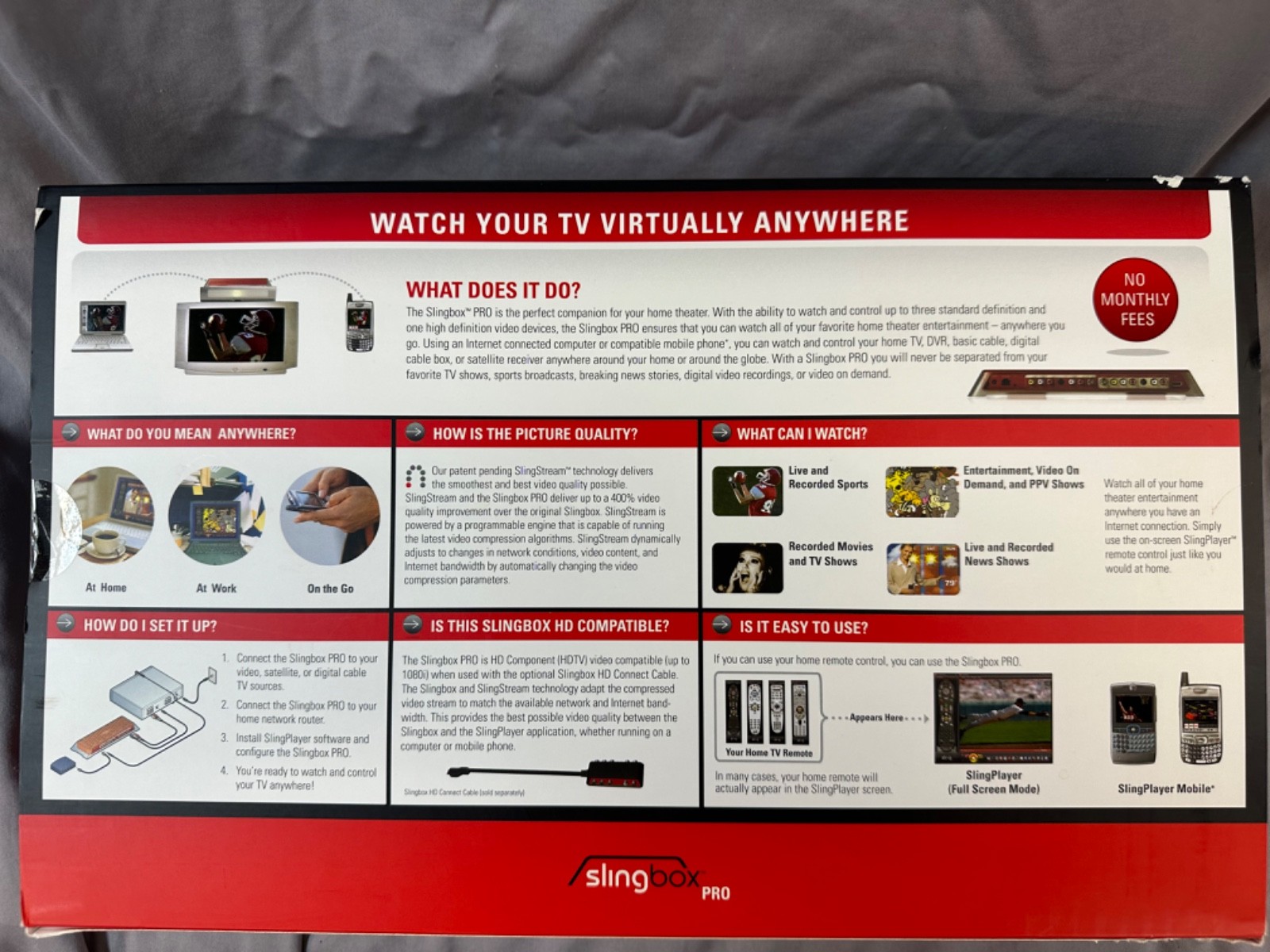 Sling Media Slingbox Pro SB200-100 Digital Media Streaming Streamer Box