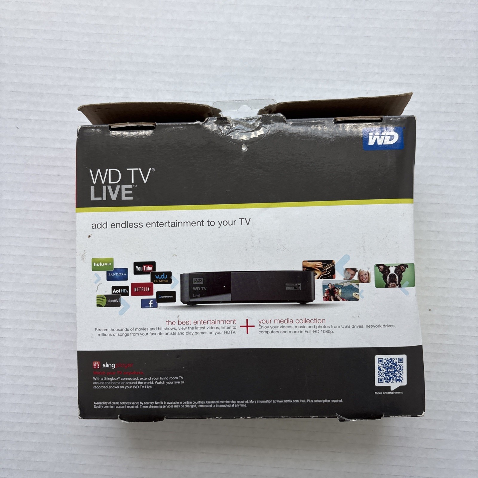 Western Digital WD TV Live Media Player C3H HDMI Sling Player New Open Box