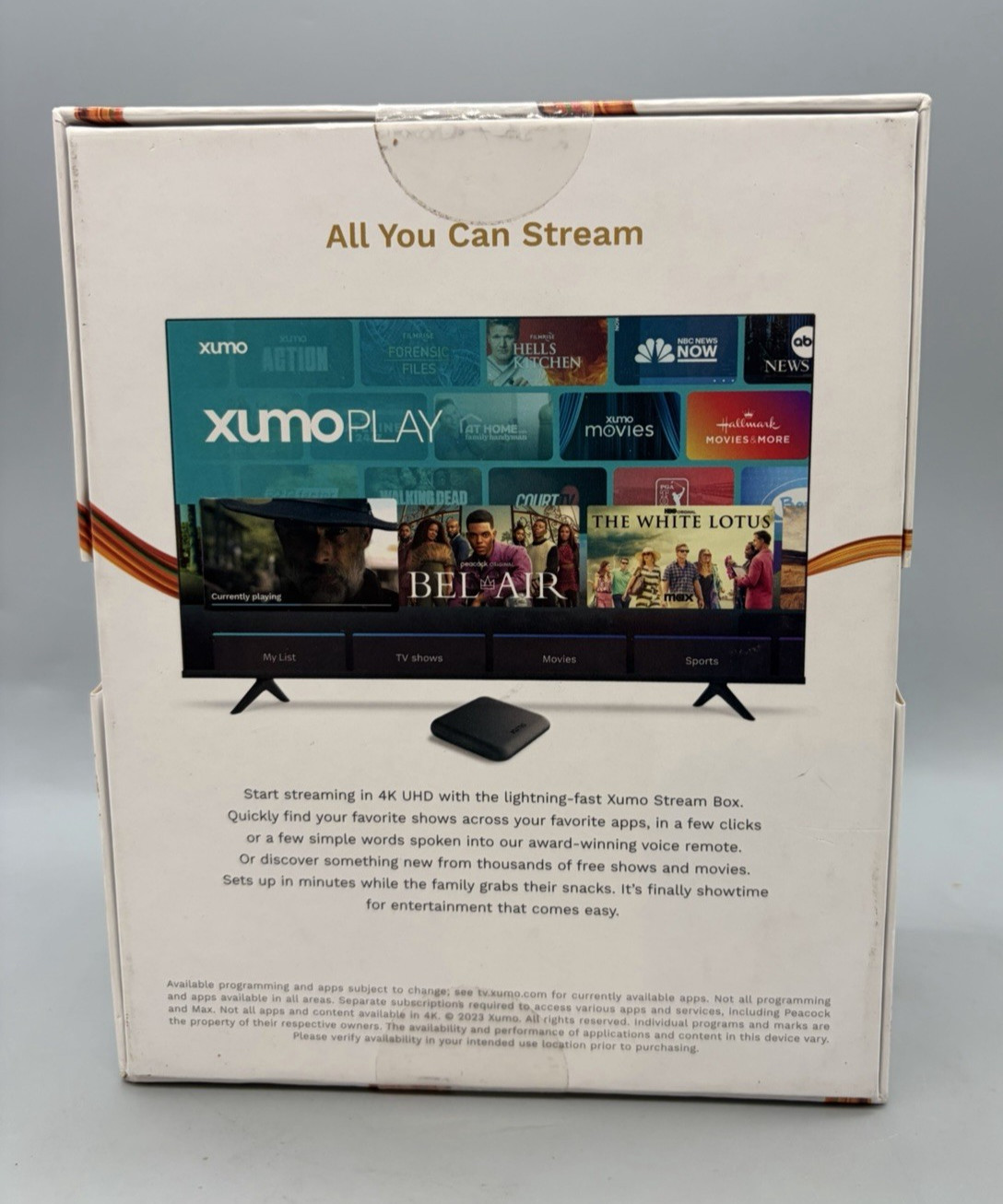 Xumo Stream Box Media Streaming Device (SCXI11BEI) – Sealed