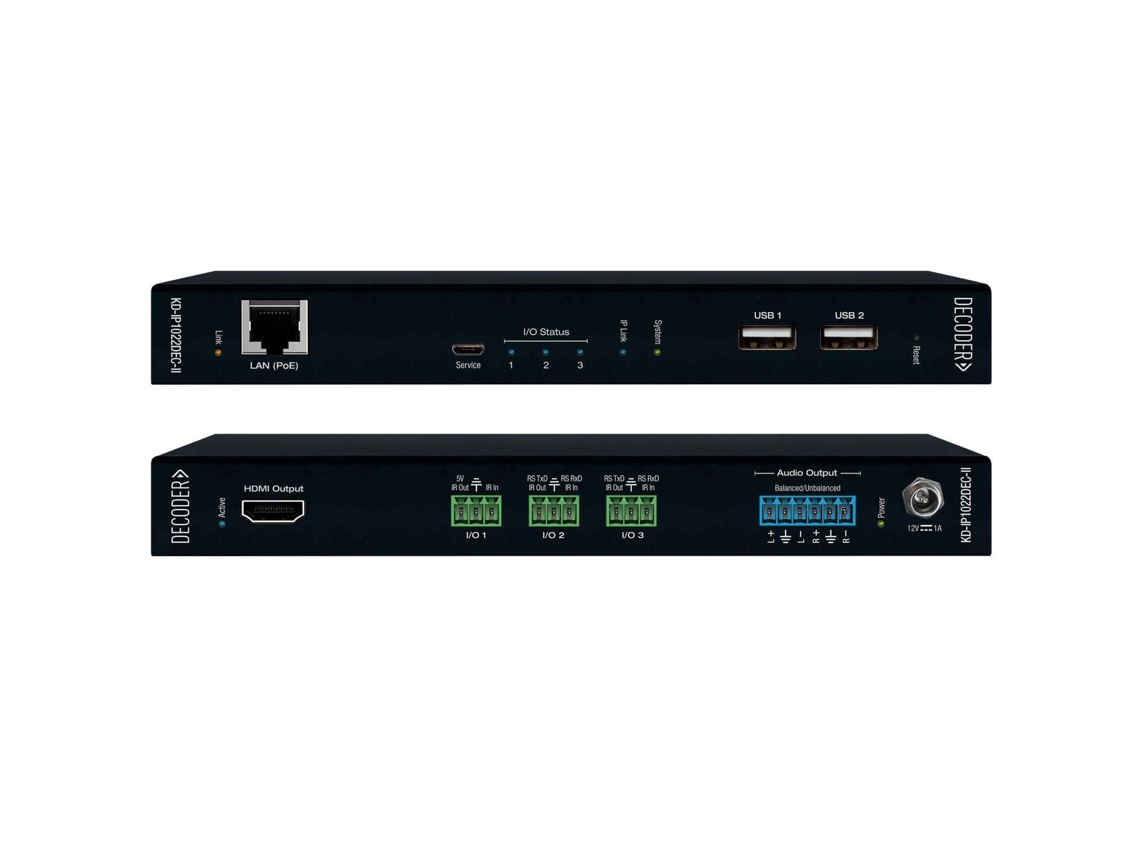Key Digital KD-IP1022DEC-II AV-over-IP Decoder 4K KVM USB Audio De-Embed