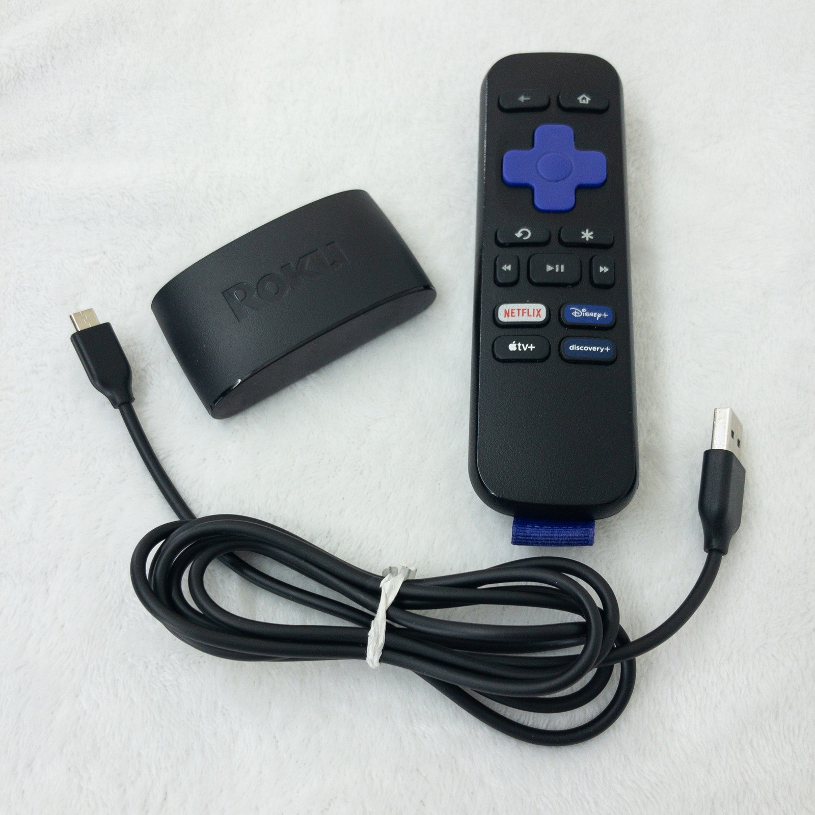 FOR PARTS Roku Express 3960X Streaming Player Black Remote Unit USB Power Cable