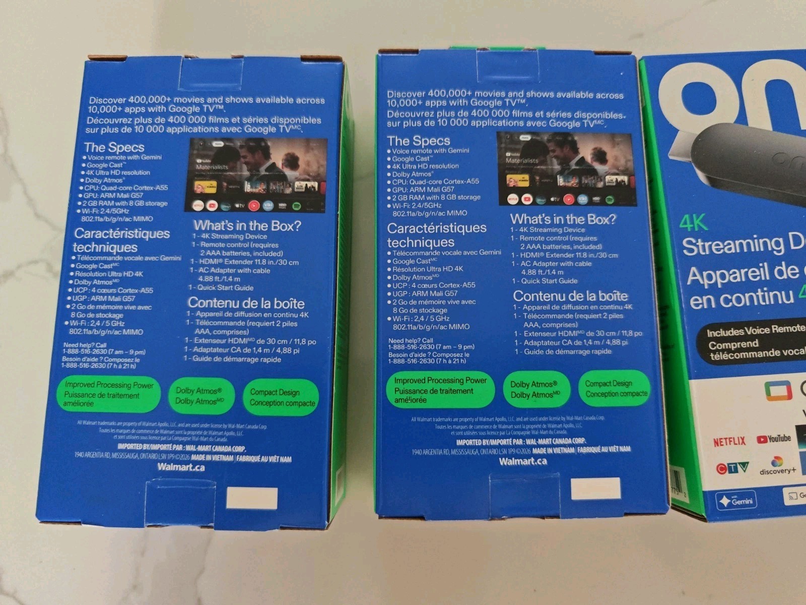 Onn 4K Stick 2026 Google TV UHD 8GB 2GB RAM Canadian Version