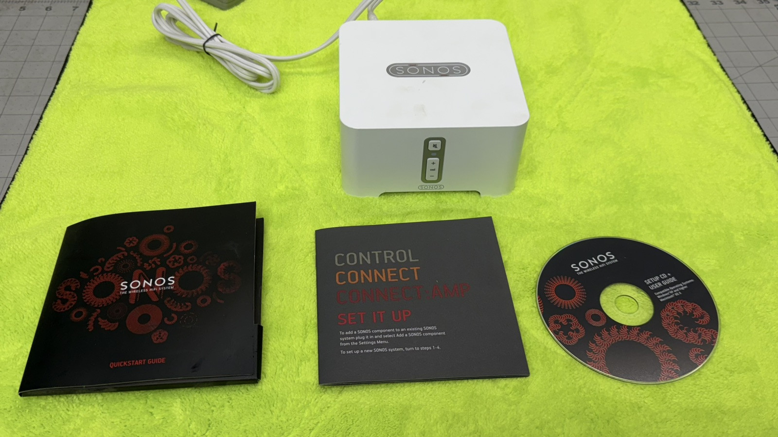 SONOS Multi-Room Music System ZonePlayer ZP90 W/ Power Cable CD Manual WORKS GRT