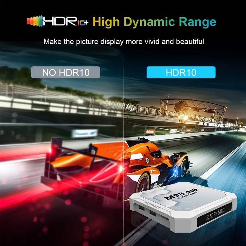 M98-H6 Android14 TV Box 2GB+16GB BT5.4 WiFi 8K UHD Player Voice Remote