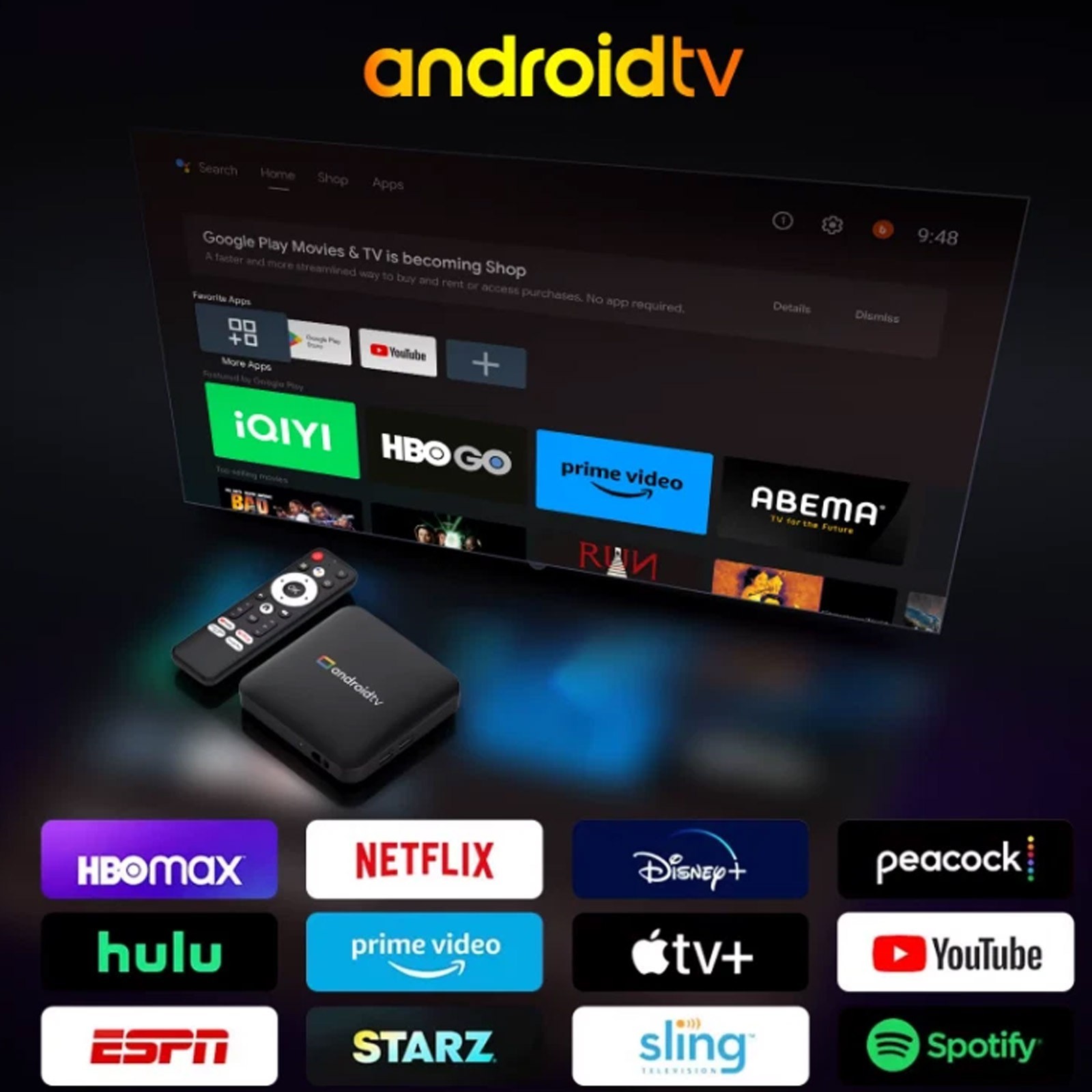 2025 Android 14 Smart TV Box 4K H96 Max UHD 5G WiFi Media Player Quad core 16G.