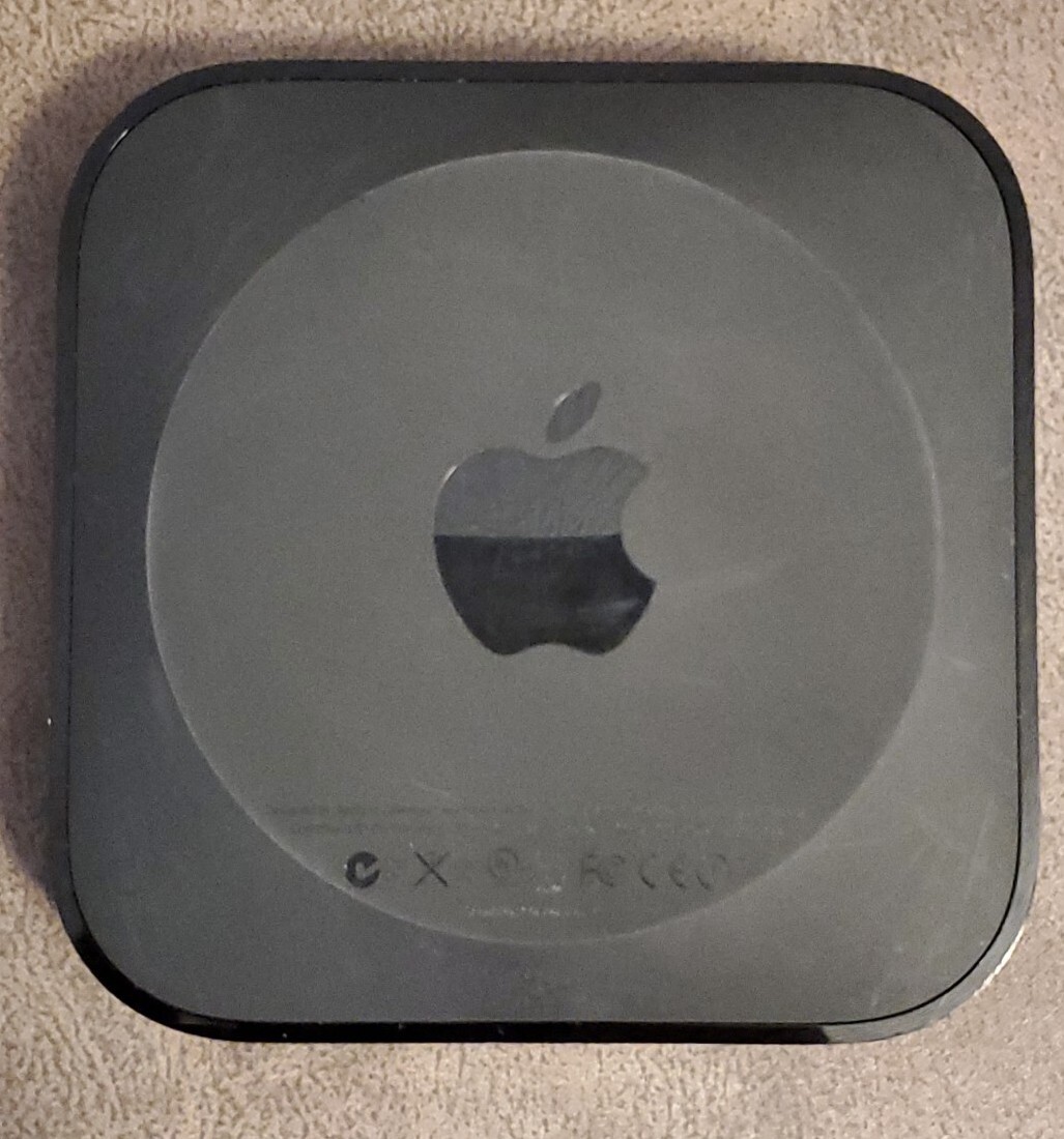 APPLE TV A1469 3rd Gen WI-FI HDMI Optical 2012 Black Remote Power Cord Tested