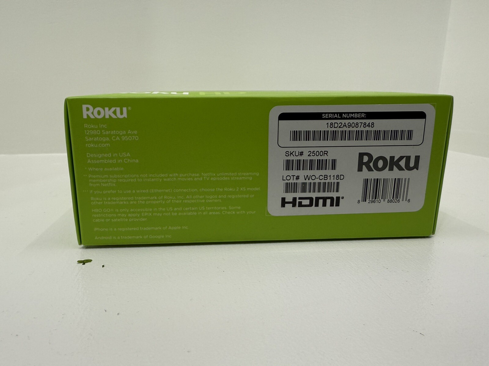 Roku HD Media Streamer 2500R – Black Brand New
