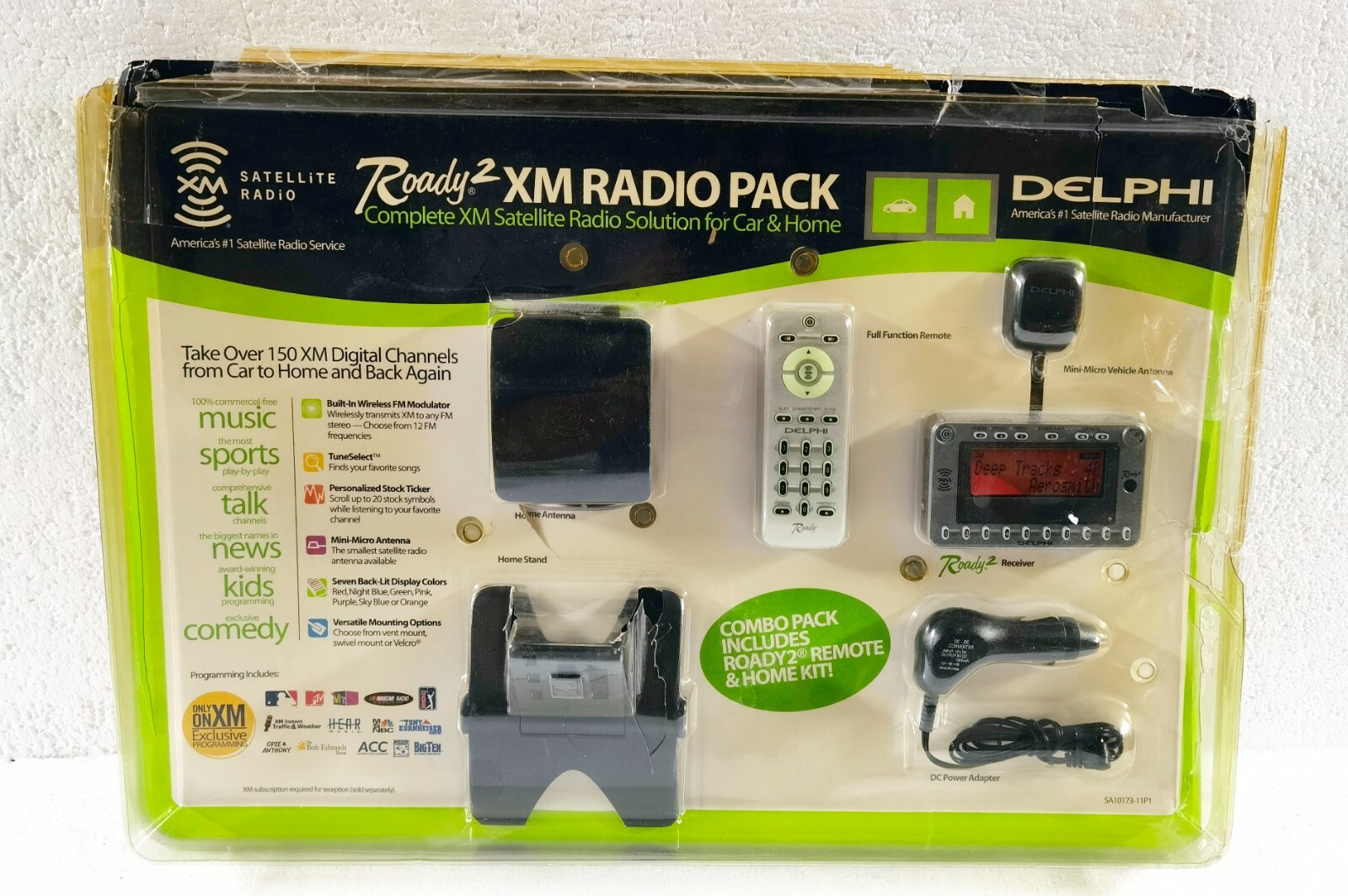 DELPHI Roady 2 XM RADIO HOME & CAR Combo Pack With Remote NEW
