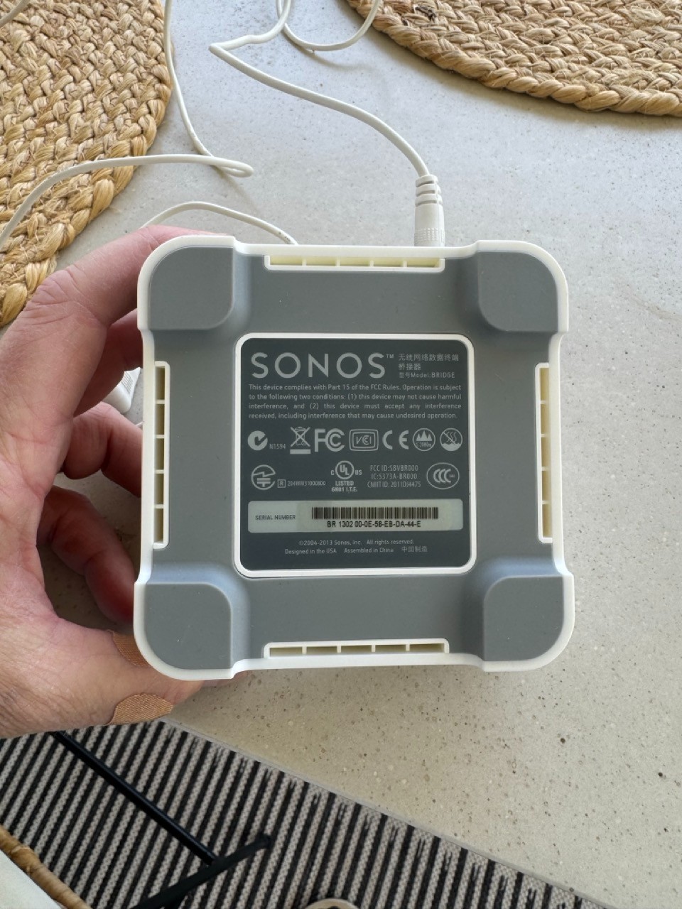 Sonos Bridge Wireless Network Model BRIDGE – White with AC Adapter