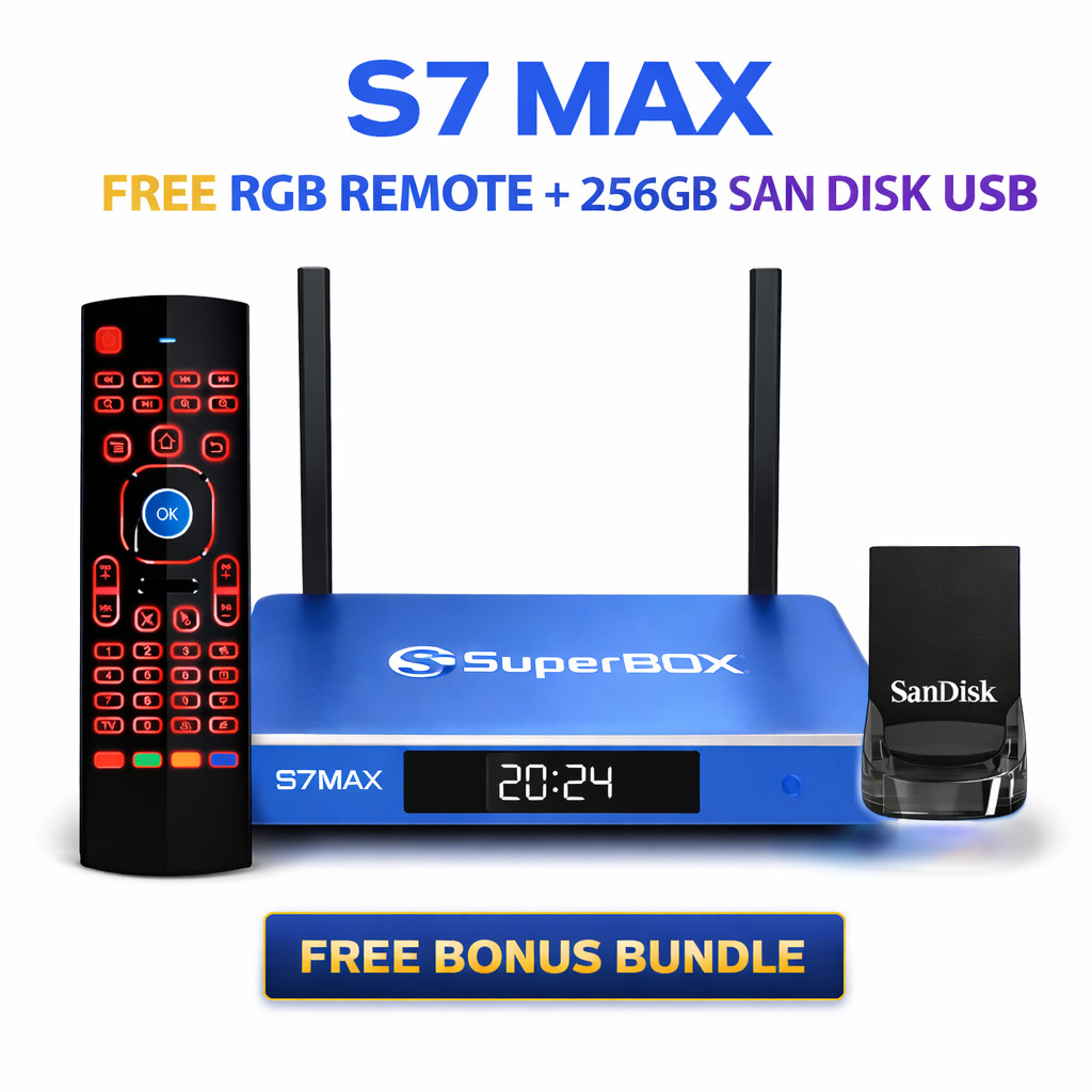 Superbox S6 MAX Box with Voice Remote! Plus Free Gift Extra Remote! Super Box
