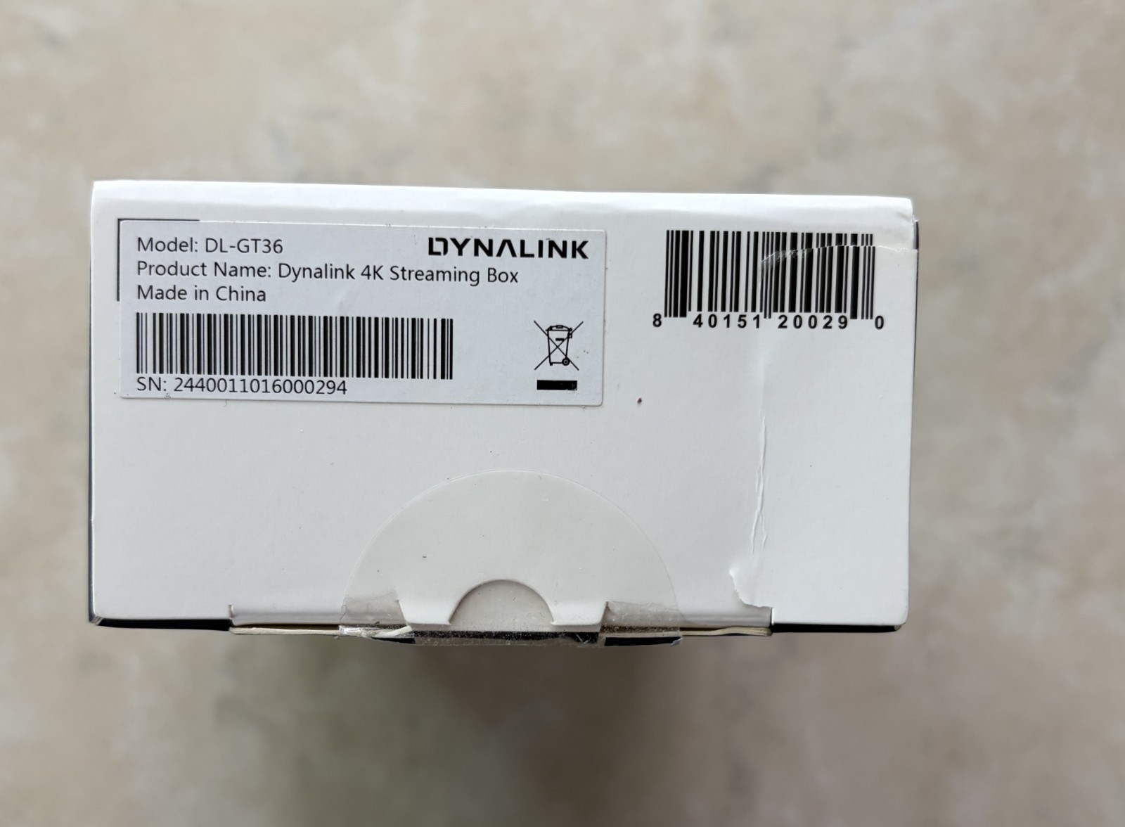 Dynalink 4K Google TV Streaming Box DL-GT36 Used Tested w/ Original Box
