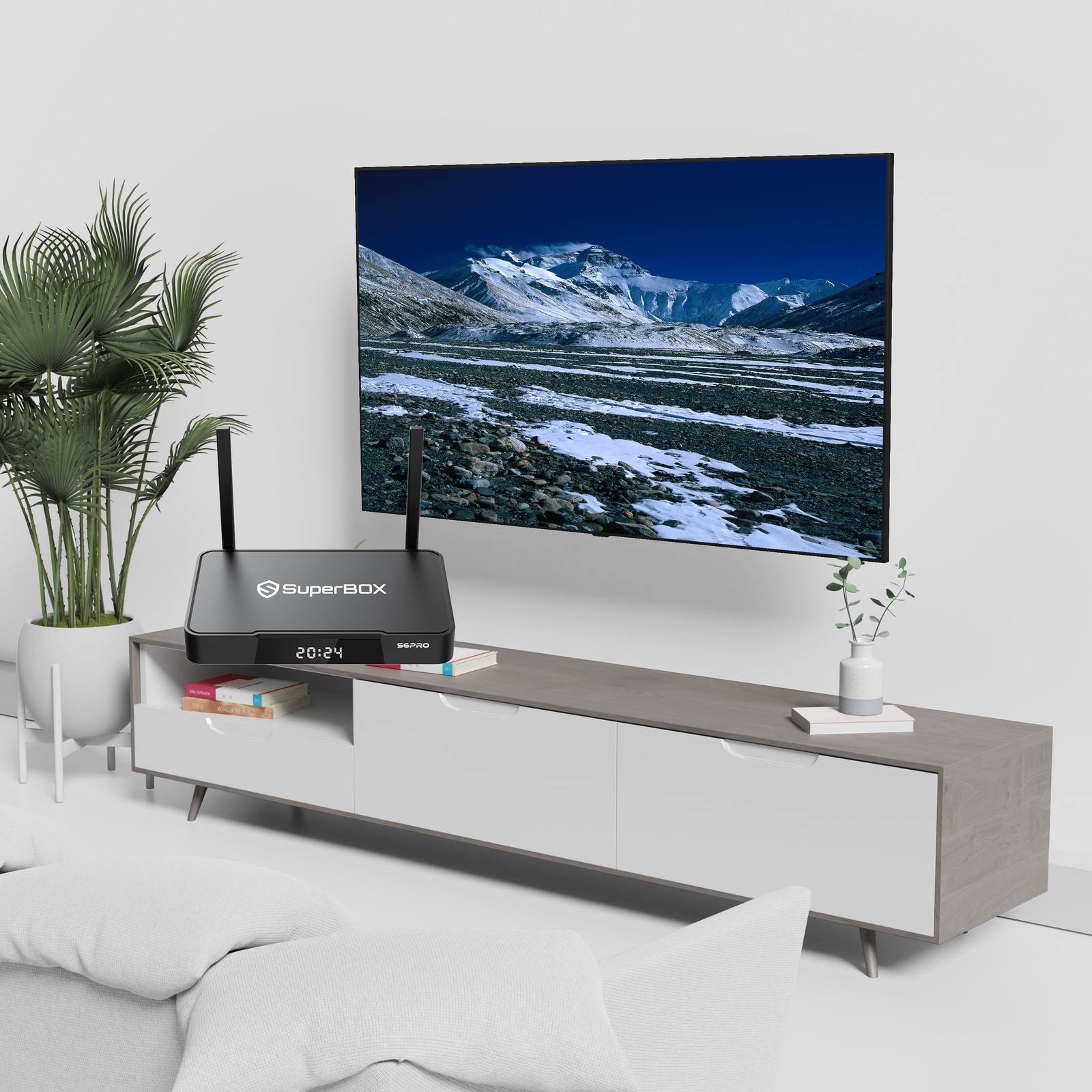 SuperBox S6 Pro Streaming Media Player Speech Control Same-Day Shipment
