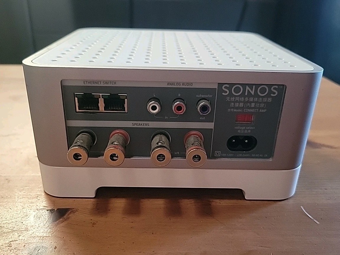 Sonos Connect:Amp Digital Media Streamer – White/Gray S1