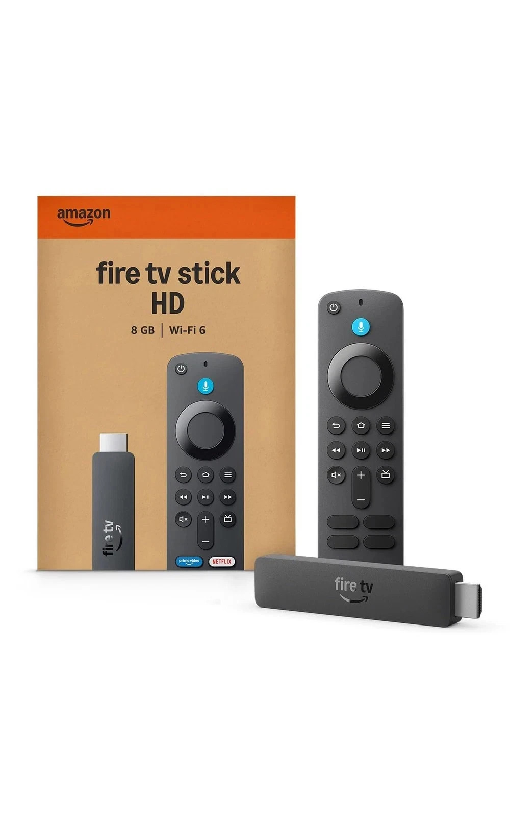 Amazon Fire TV Stick HD (newest model) free & live TV Alexa Voice Remote powered