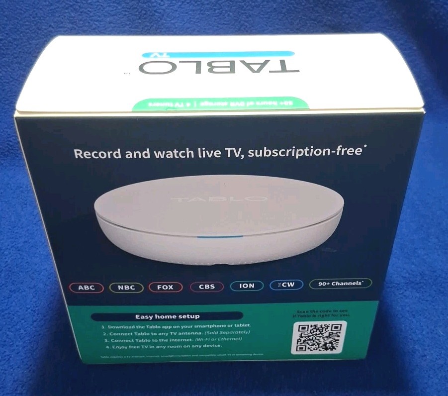 Tablo 4th Gen 2-Tuner Over-The-Air DVR Watch/Record Live TV TF1282B-R 🔥New🔥