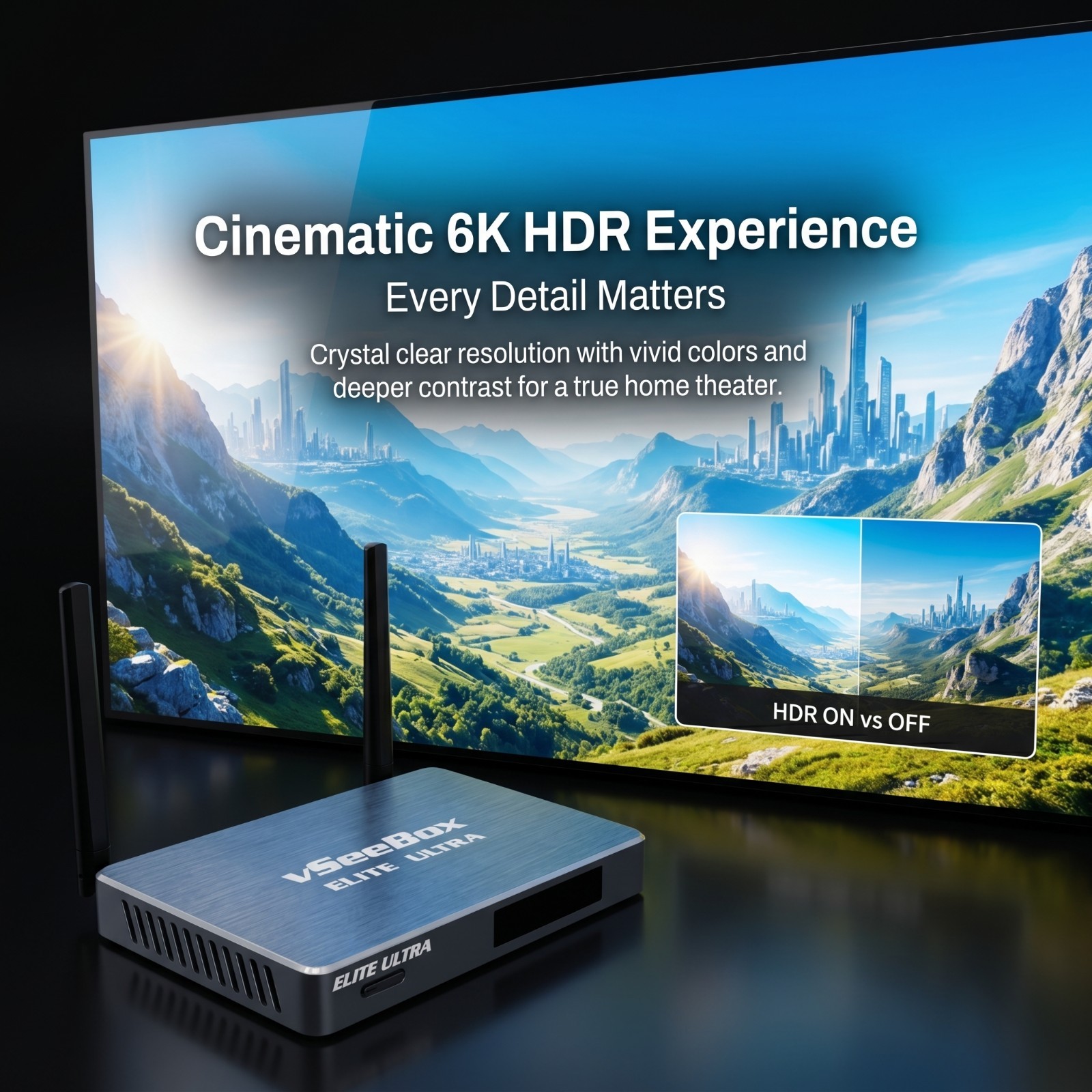 vSeeBox Elite Ultra Smart TV Box 128GB ROM