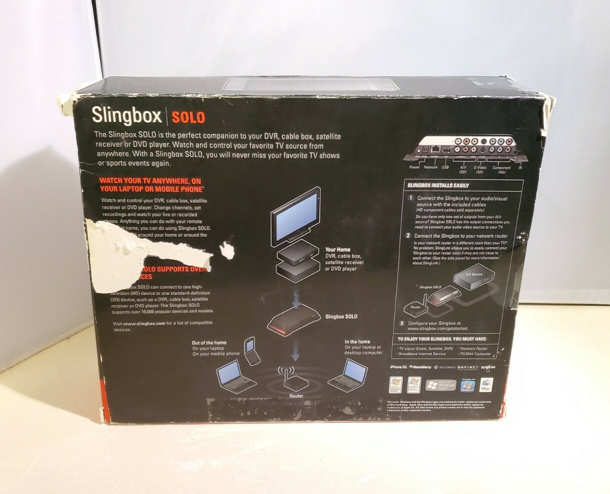 New Sling Media Slingbox Solo Digital HD Media Streamer SB260-100 *Free Shipping