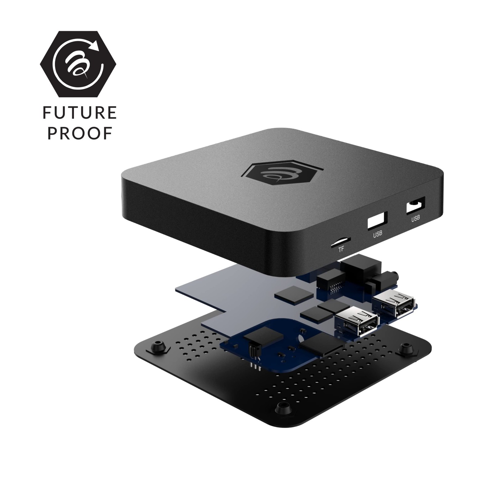 Black 4K Uhd Streaming Media Player Buzztv B5 Android 11 Compact Tv Box