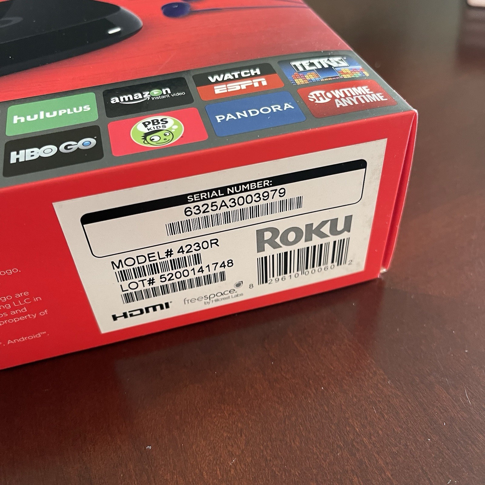 Roku 3 (3rd Gen) 4230X Media Streamer 4230R – Black w/Remote/Charger/Manuals/Box