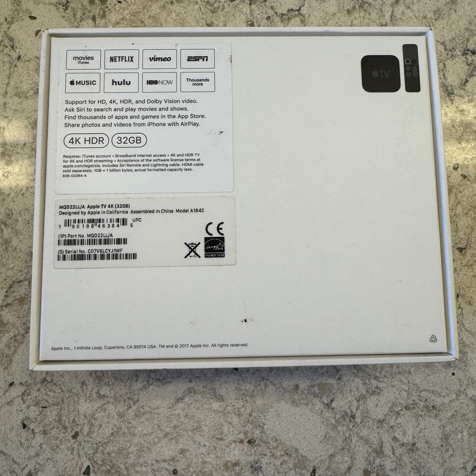 Apple TV 4K 32 GNB-EMPTY BOX ONLY