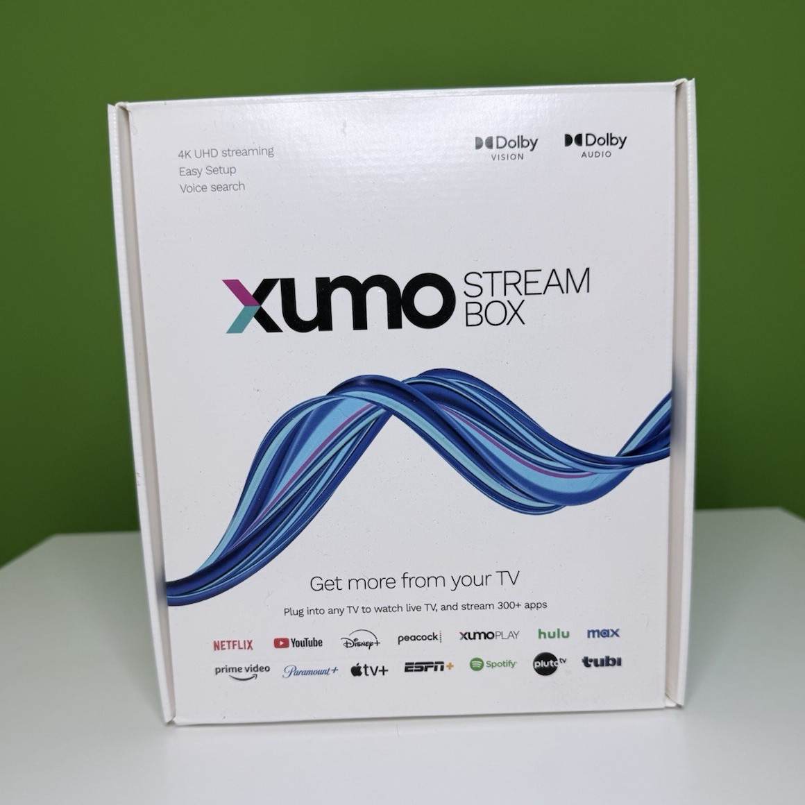 Xumo Stream Box 4K White Streaming Box w/ Voice Search, Dolby Vision/Audio