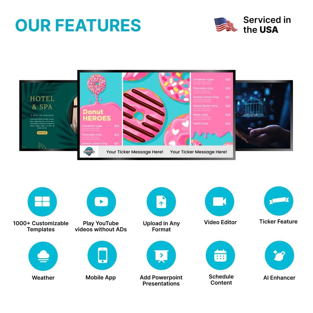 4K Digital Signage Player Kit: Cloud Control, Auto-Post, Free Plan & Templates
