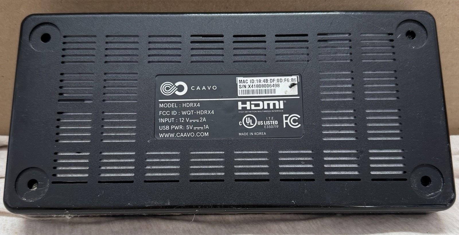 Caavo Control Center HDRX4 4-Port HDMI Media Hub Switch Untested