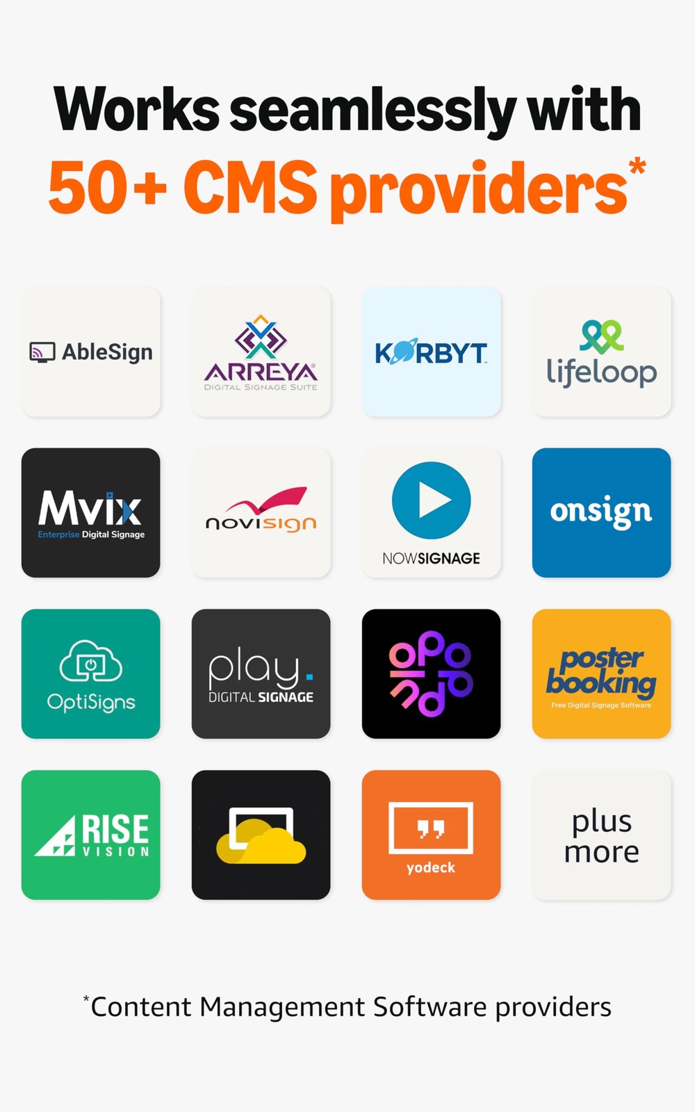Retailer Signage Stick Professional Digital Signage 4K Media Player Designed For