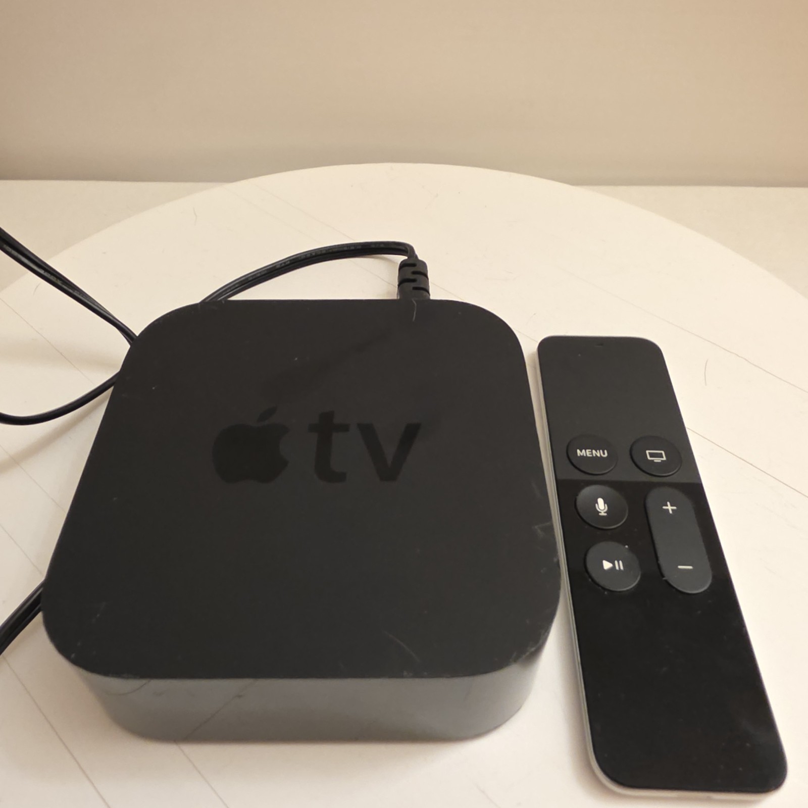 Apple TV Model A1625 Remote and Power Cable