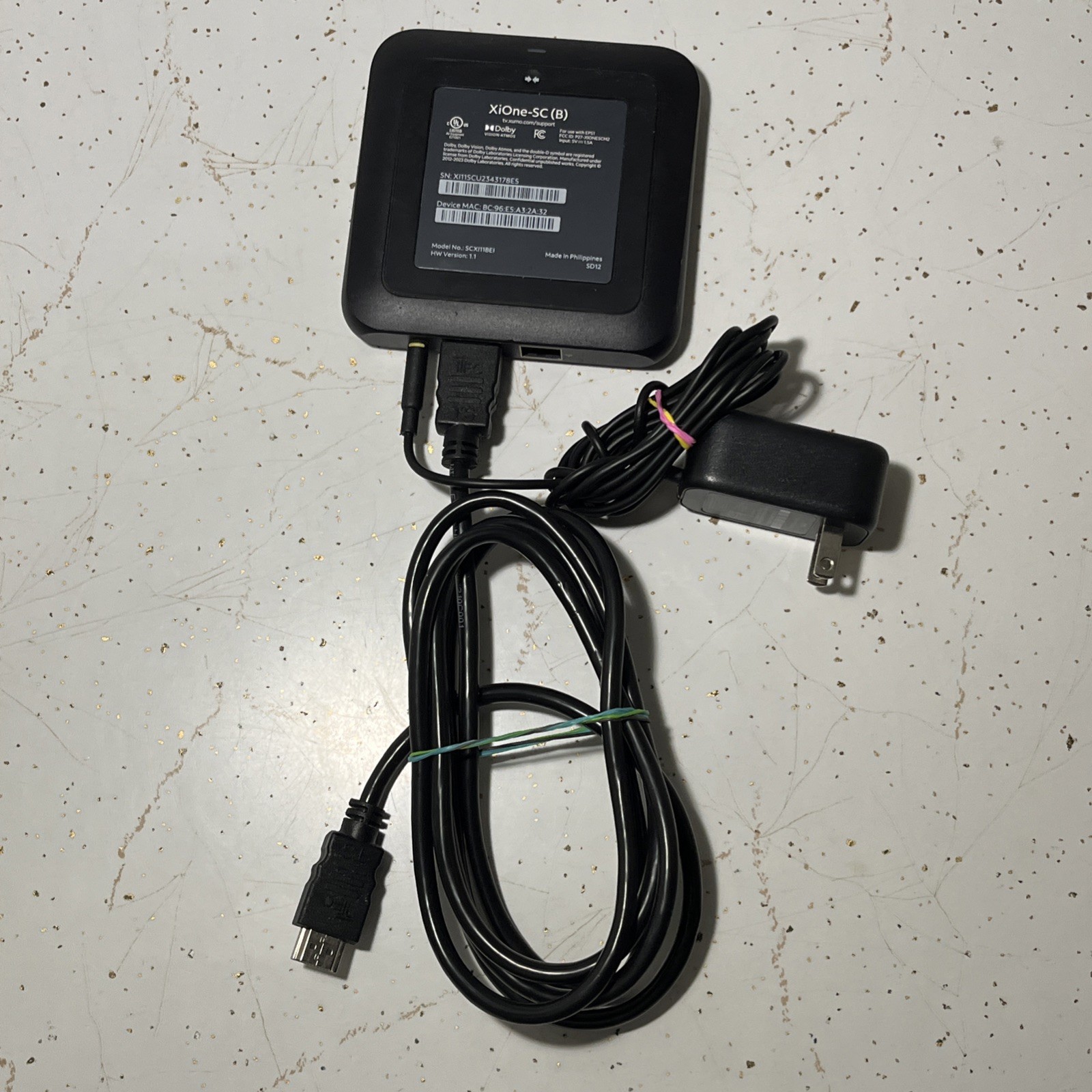 Xumo SCXI11BEI XiOne-SC(B) Stream Box POWER SUPPLY & HDMI( no remote) C1