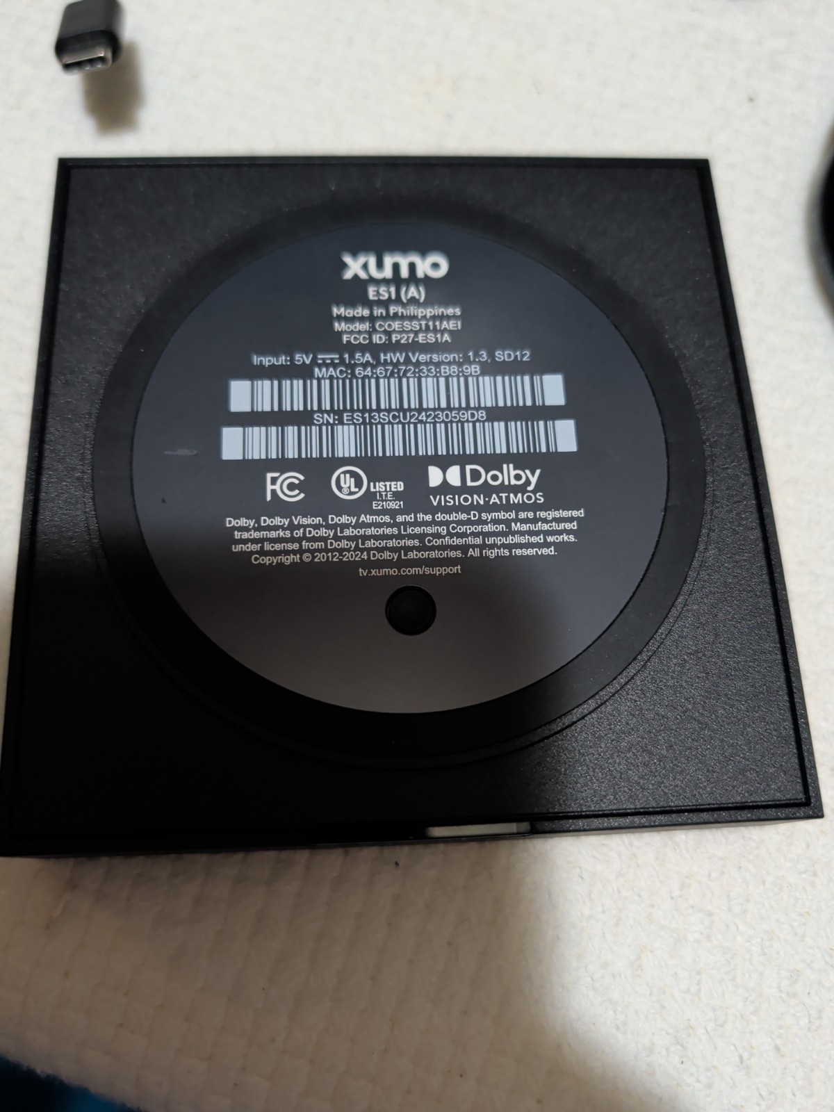 Xumo 4K Streaming BOX & Voice Remote Open Box Never Used