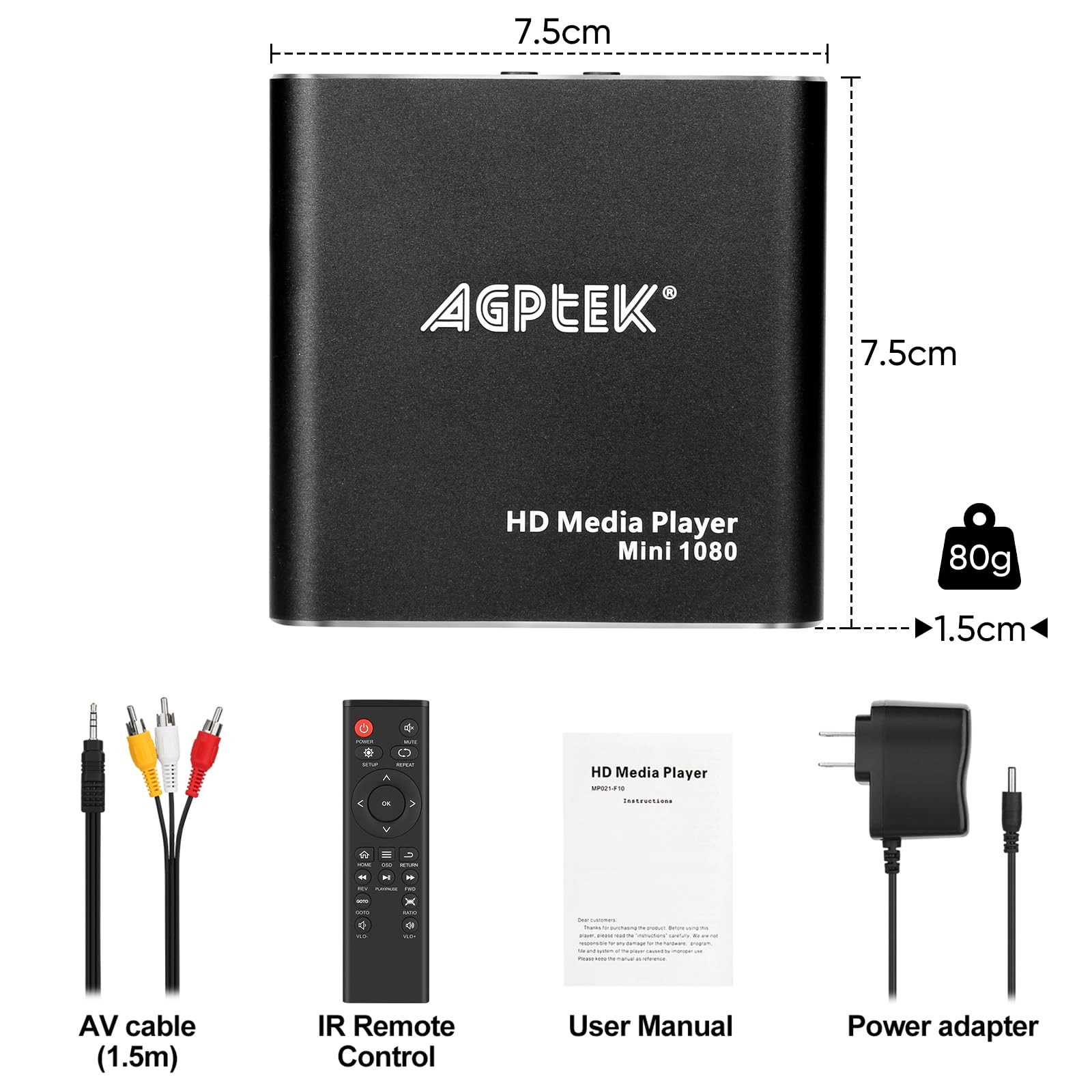 HDMI Media Player, Black Mini 1080p Full-HD Ultra Digital