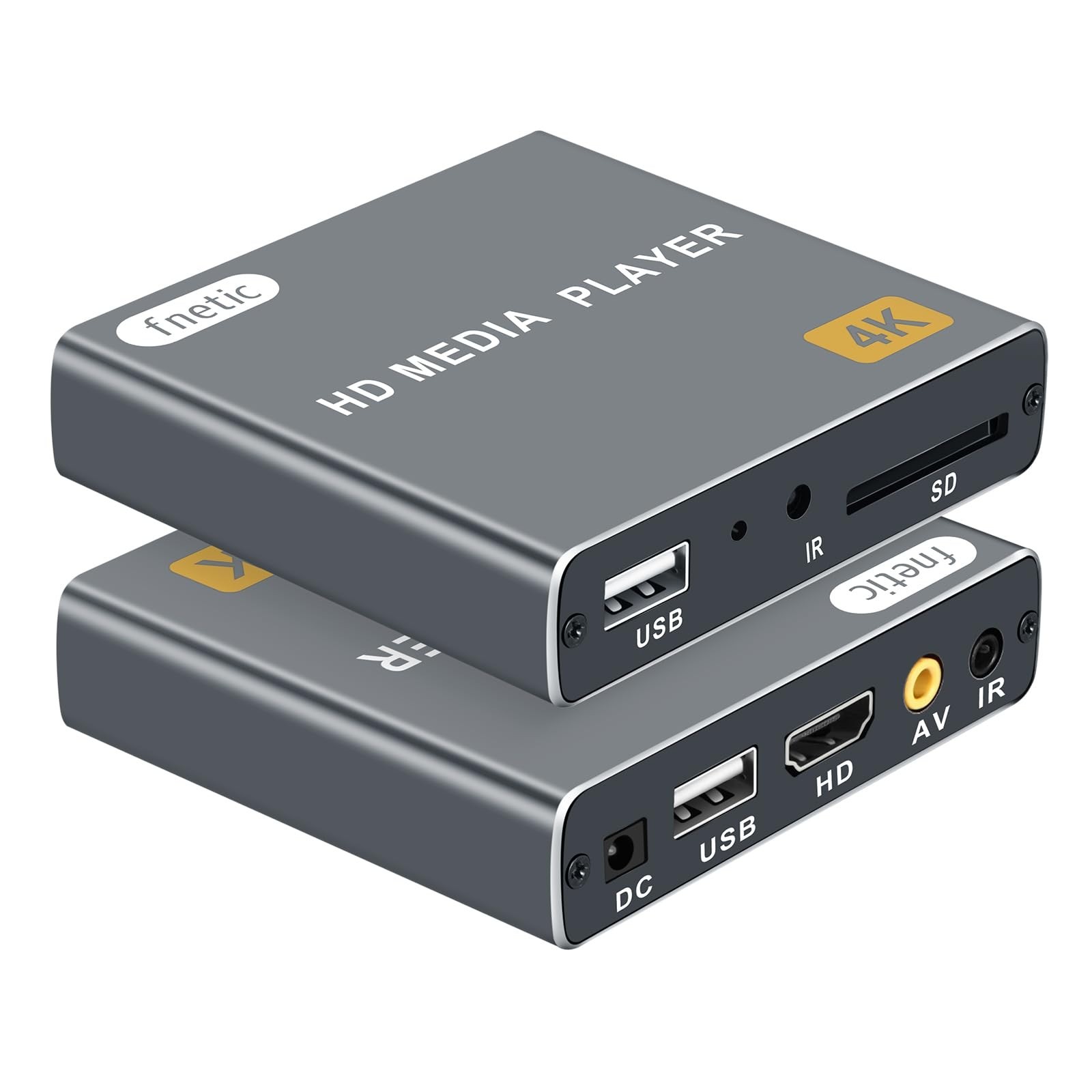4K Ultra HD Media Player for USB/SD Cards, Digital Signage, Auto Play, HDMI/AV