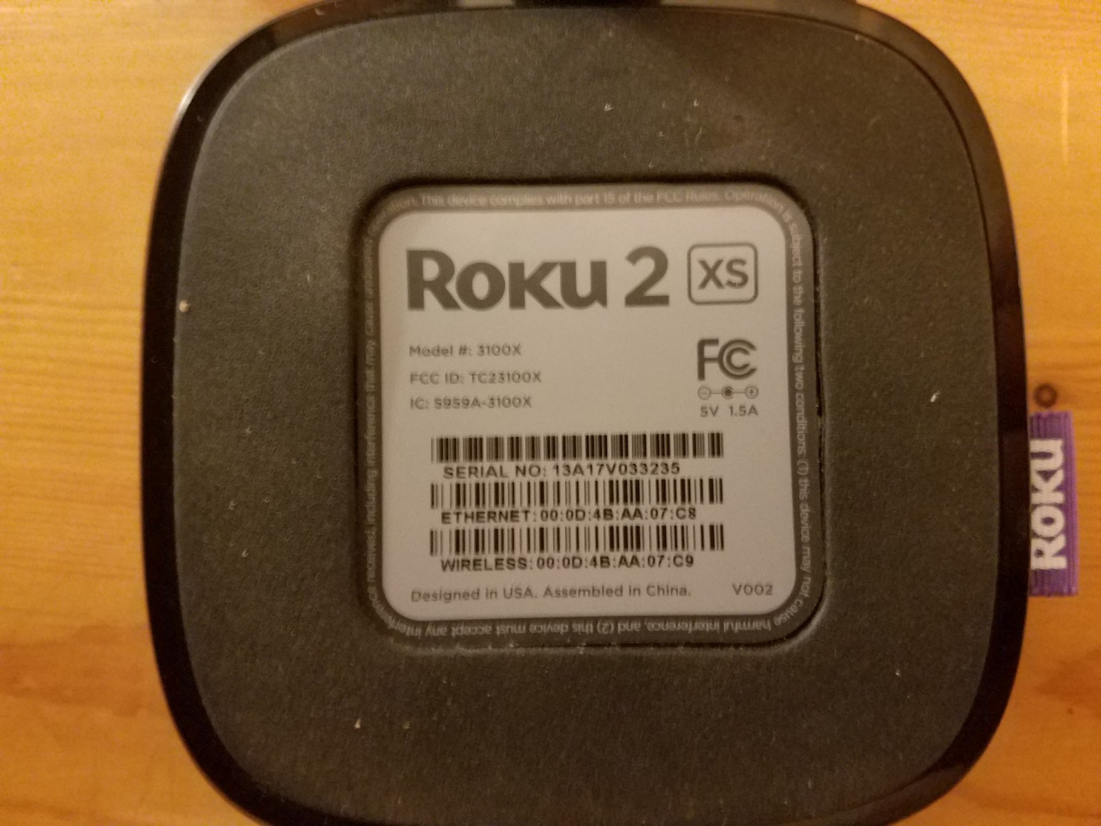 Roku 3100X Roku 2 XS With Power Supply
