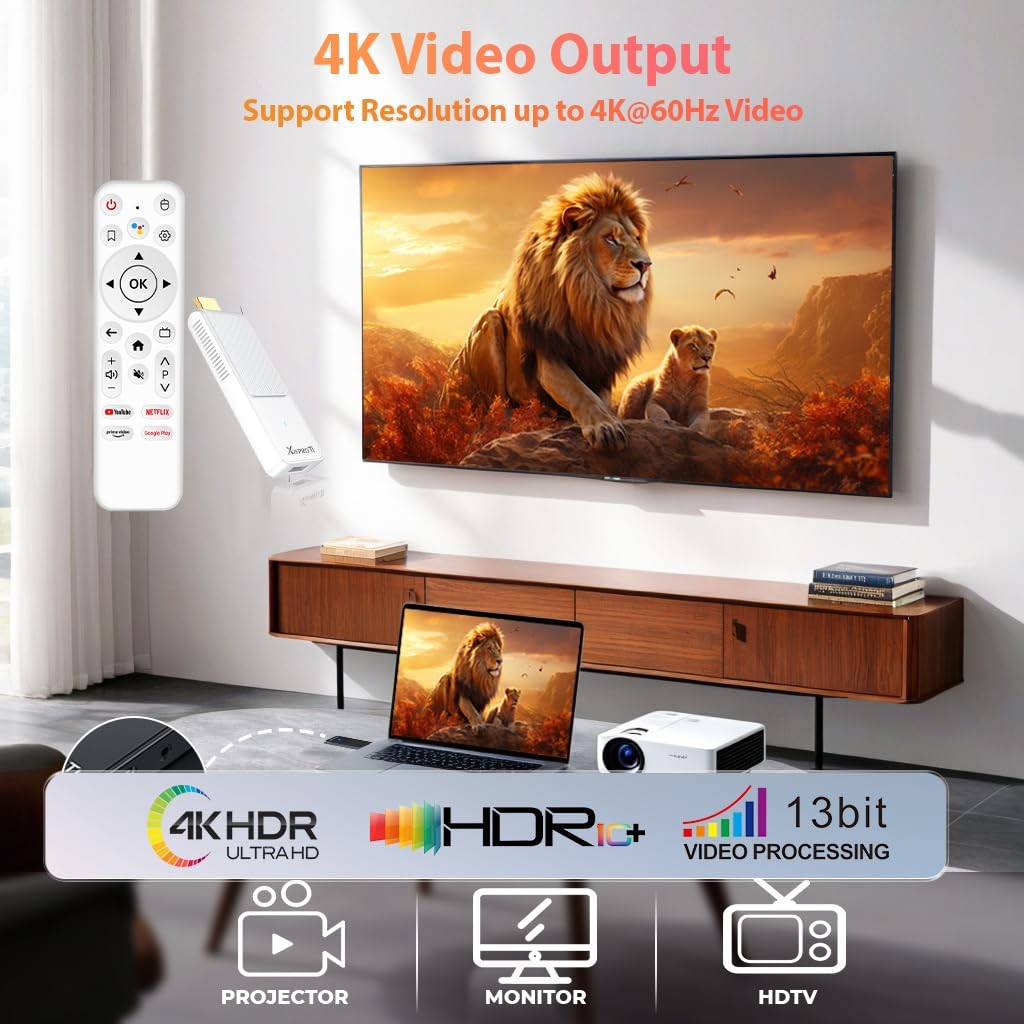 Android TV Stick 4K, NEW TV Stick Android 14.0 2GB RAM 16GB ROM Ultra HD RK35…