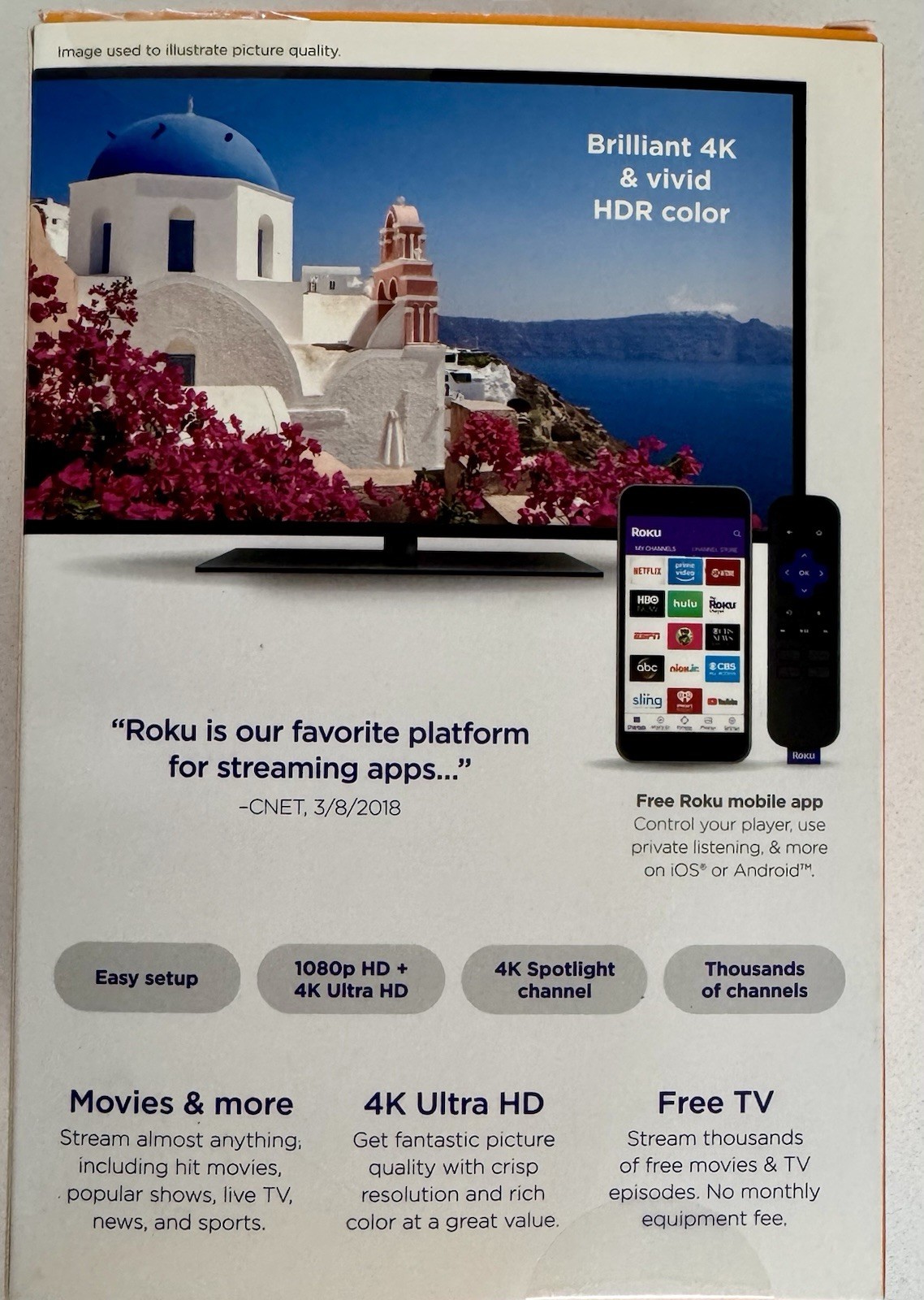 Roku Premiere 4K HDR Streaming Player HD WiFi HDMI 1080p Remote- Works great