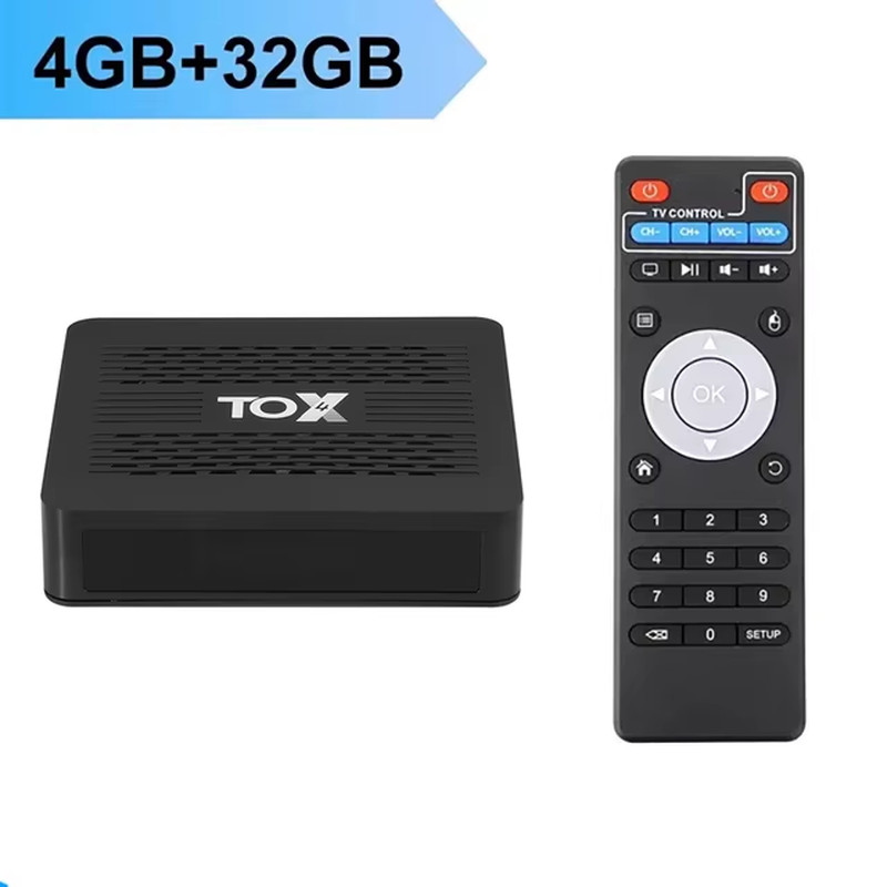 TOX4 Smart TV box RK3528 Android 13 4GB 32GB BT5.0 AV1 1000M LAN 2.4G 5.8G Dual