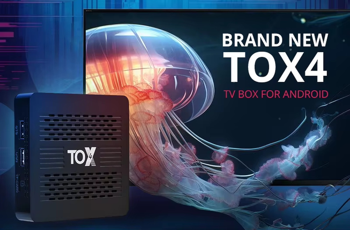 TOX4 Smart TV box RK3528 Android 13 4GB 32GB BT5.0 AV1 1000M LAN 2.4G 5.8G Dual