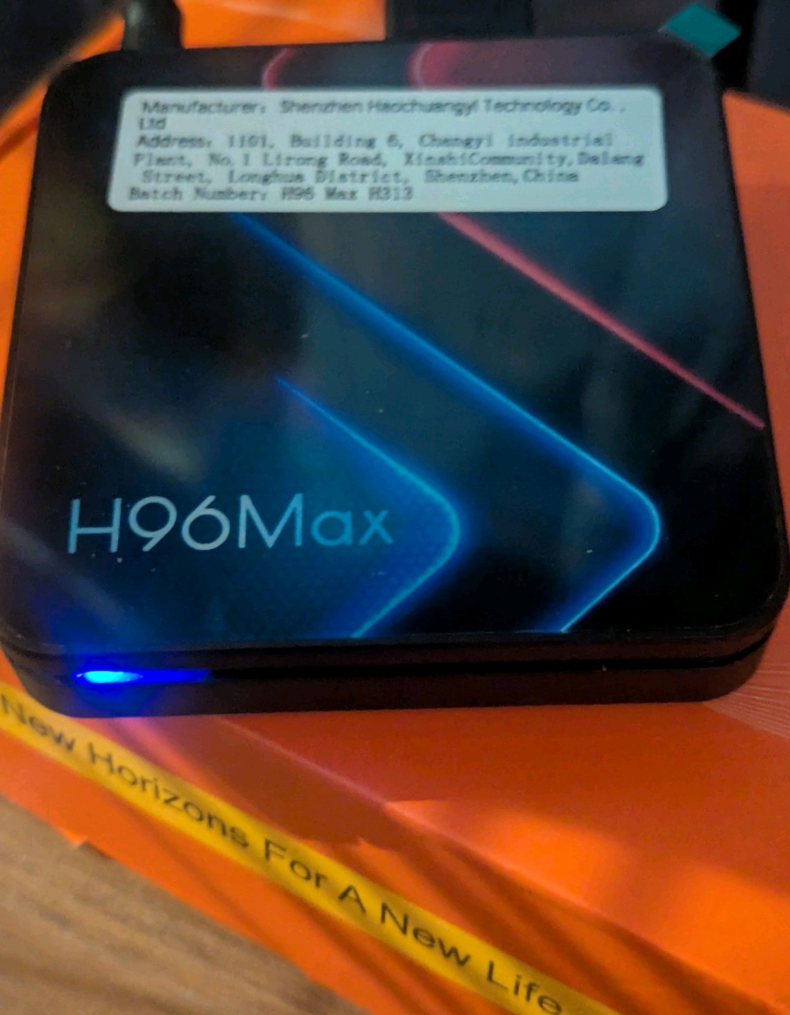 H96 Max H313 Android TV Box Media Streamer Box, Orange NEW