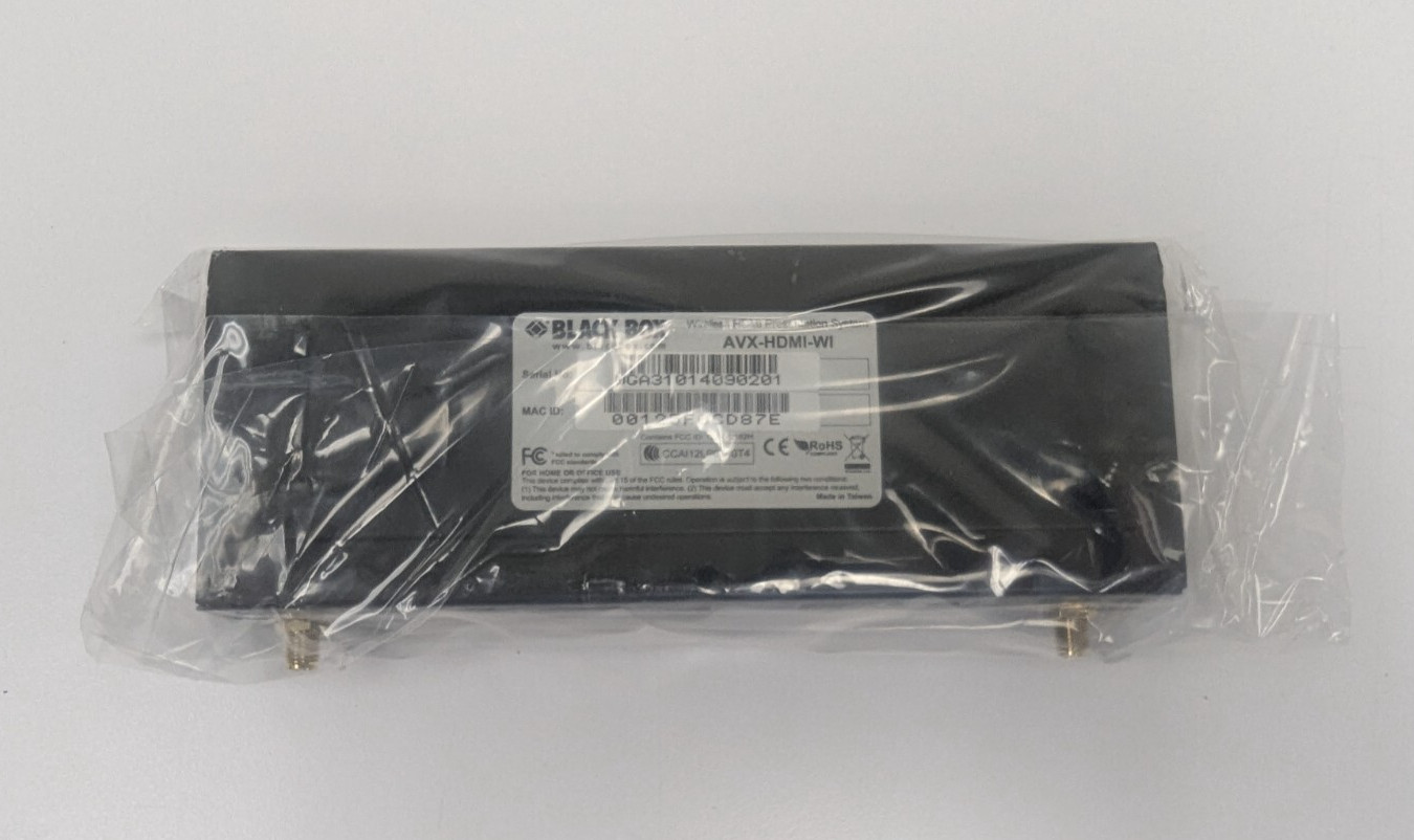 Black Box Wireless HDMI Presentation AVX-HDMI-WI-HD – NEW Open Box