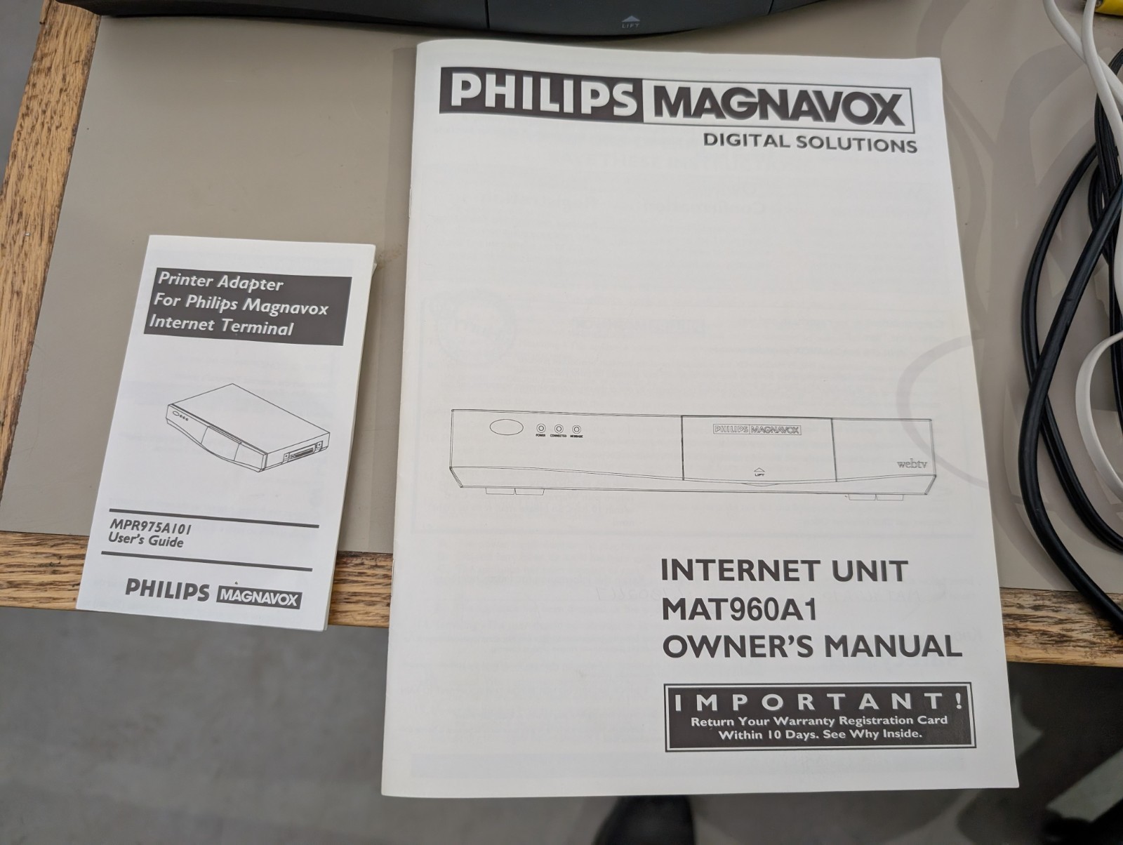 RARE MAT960 Philips Magnavox Webtv Original Internet Receiver W/Parallel Port