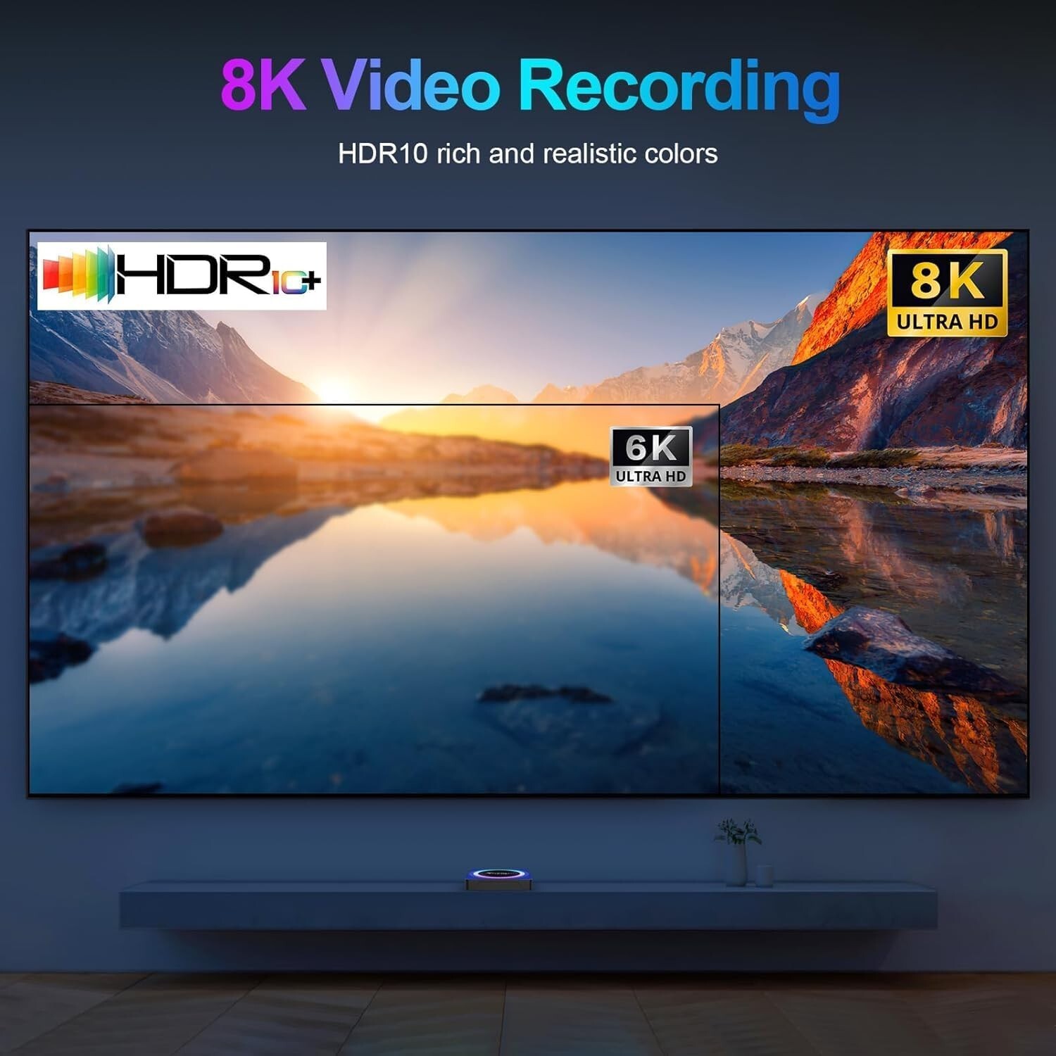 Quad-Core Android 13.0 TV Box: 64GB ROM, Dual WiFi & Bluetooth – Compact Design
